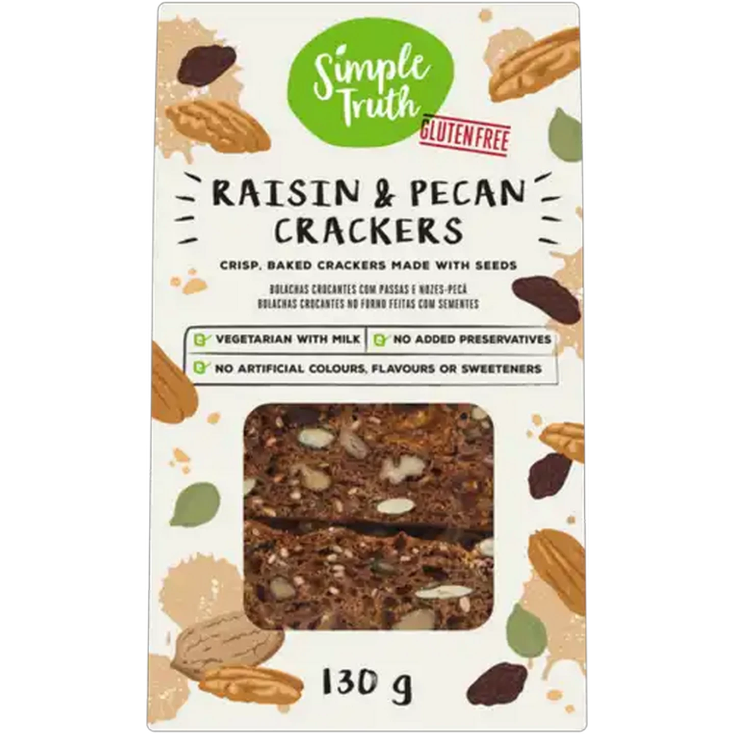 Image of Simple Truth Raisin & Pecan Crackers 130g