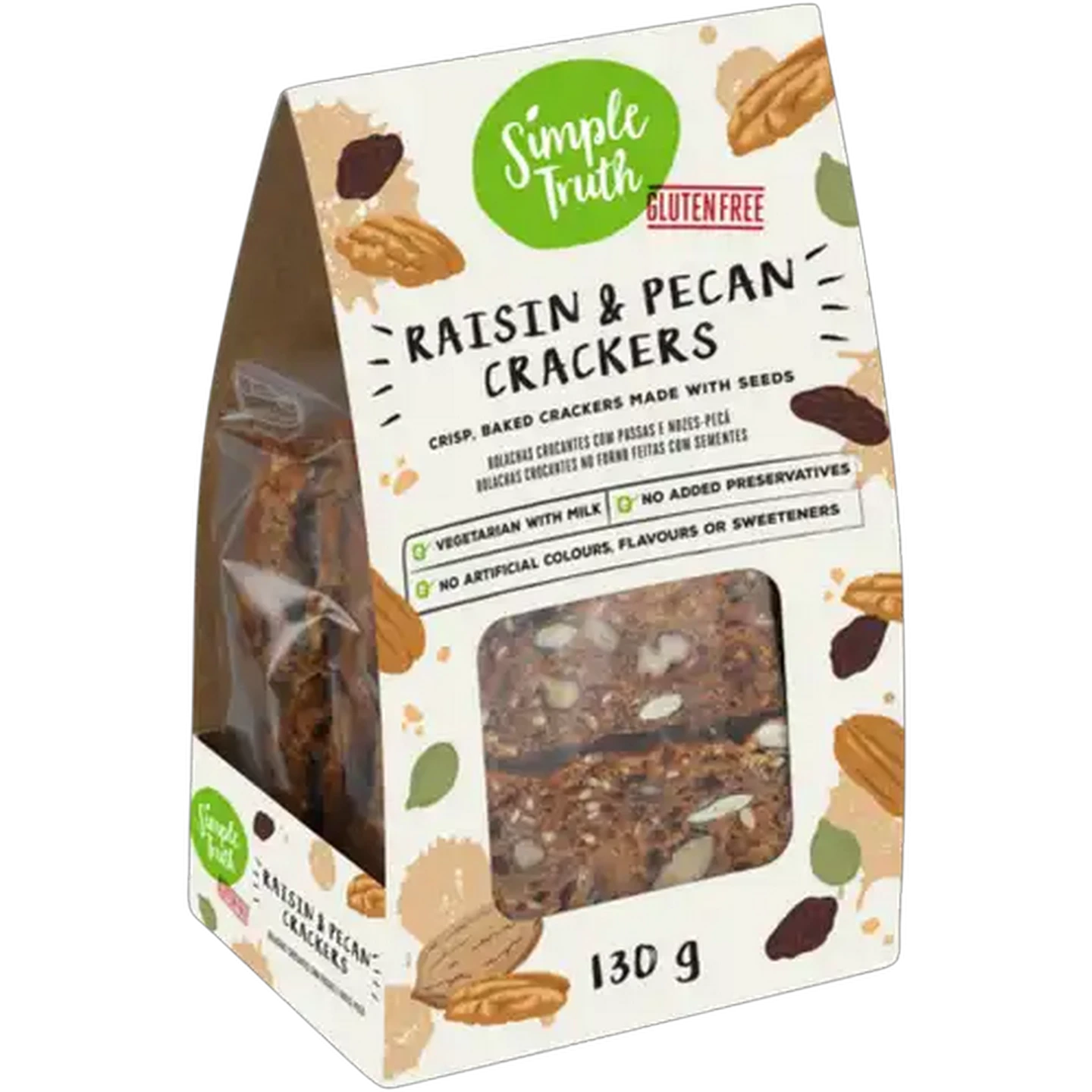 Image of Simple Truth Raisin & Pecan Crackers 130g