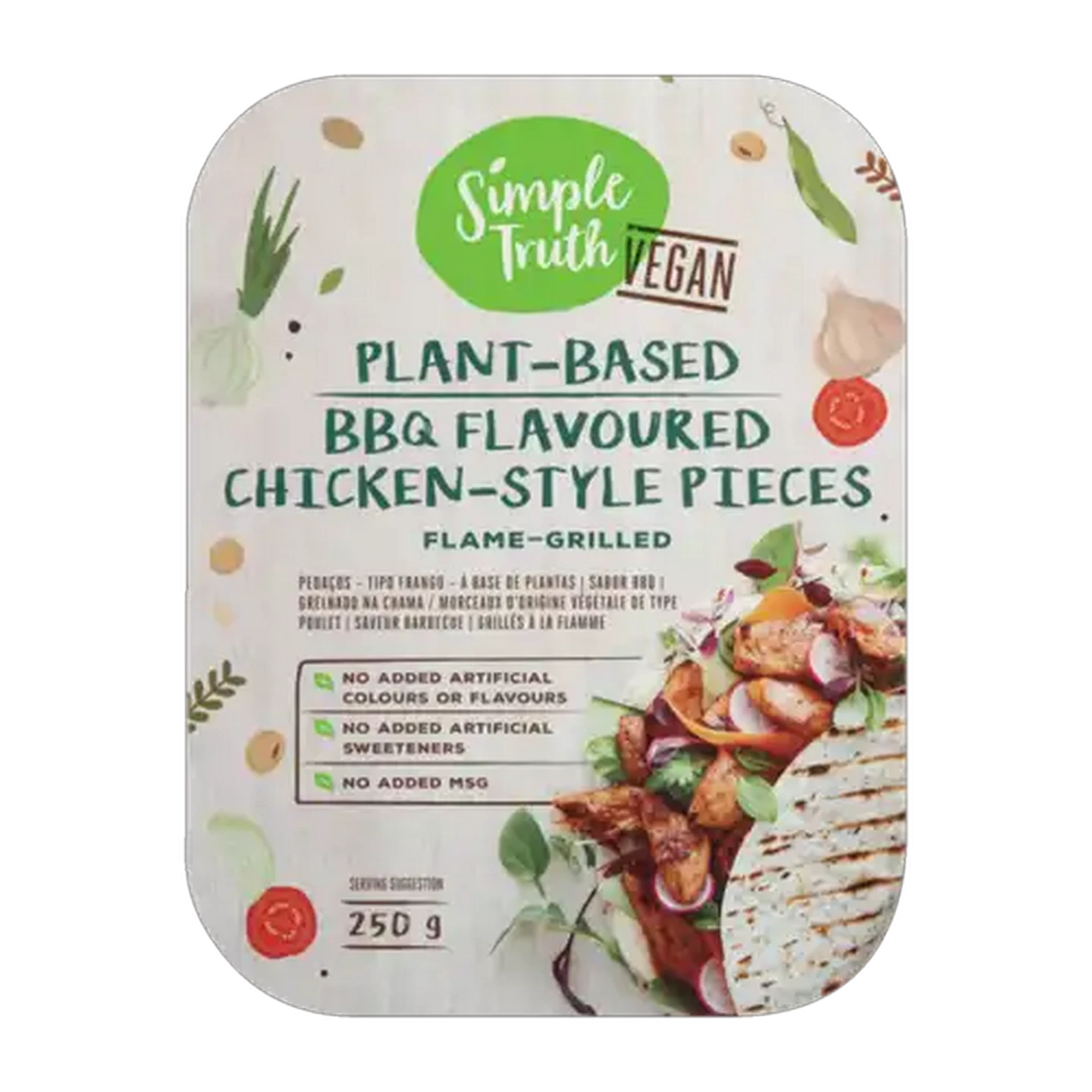Image of Simple Truth Frozen Flame-Grilled BBQ Flavoured Plant-Based Chicken-Style Pieces 250g