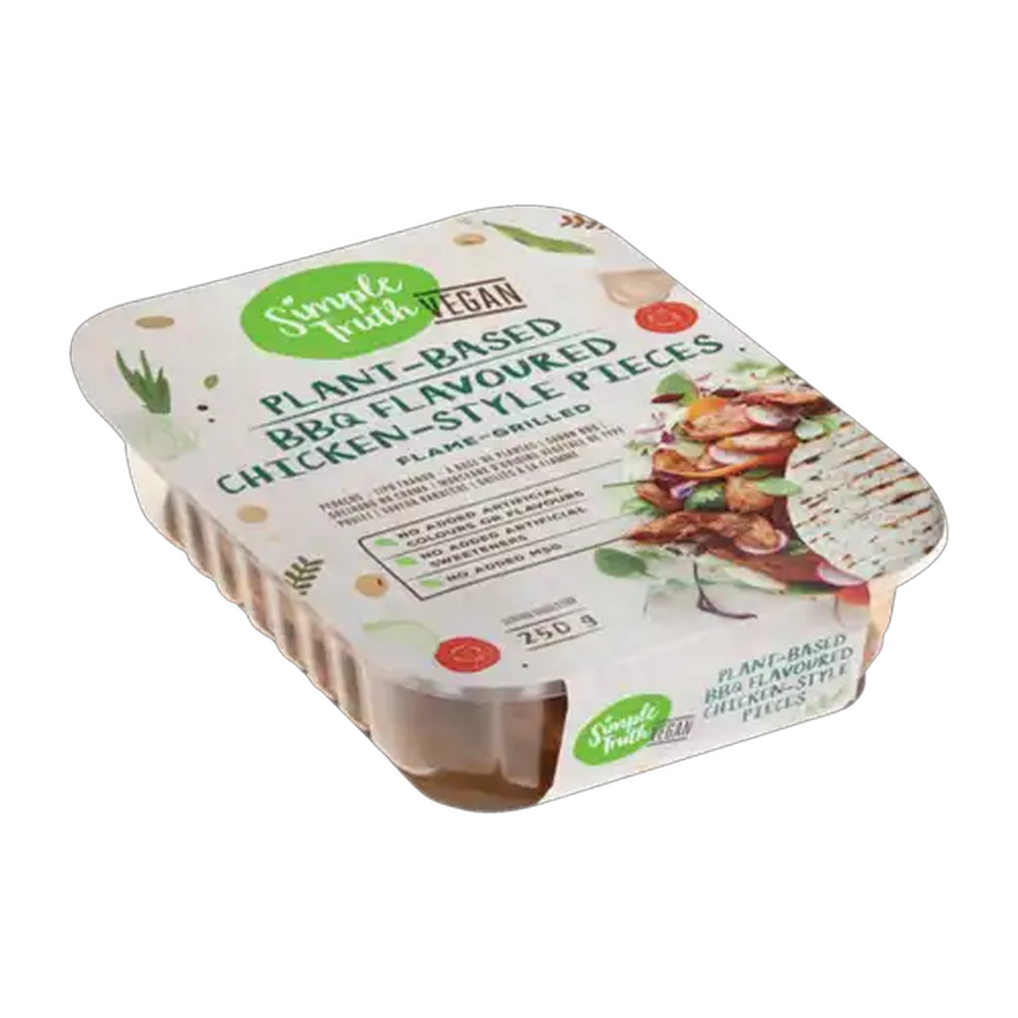 Image of Simple Truth Frozen Flame-Grilled BBQ Flavoured Plant-Based Chicken-Style Pieces 250g