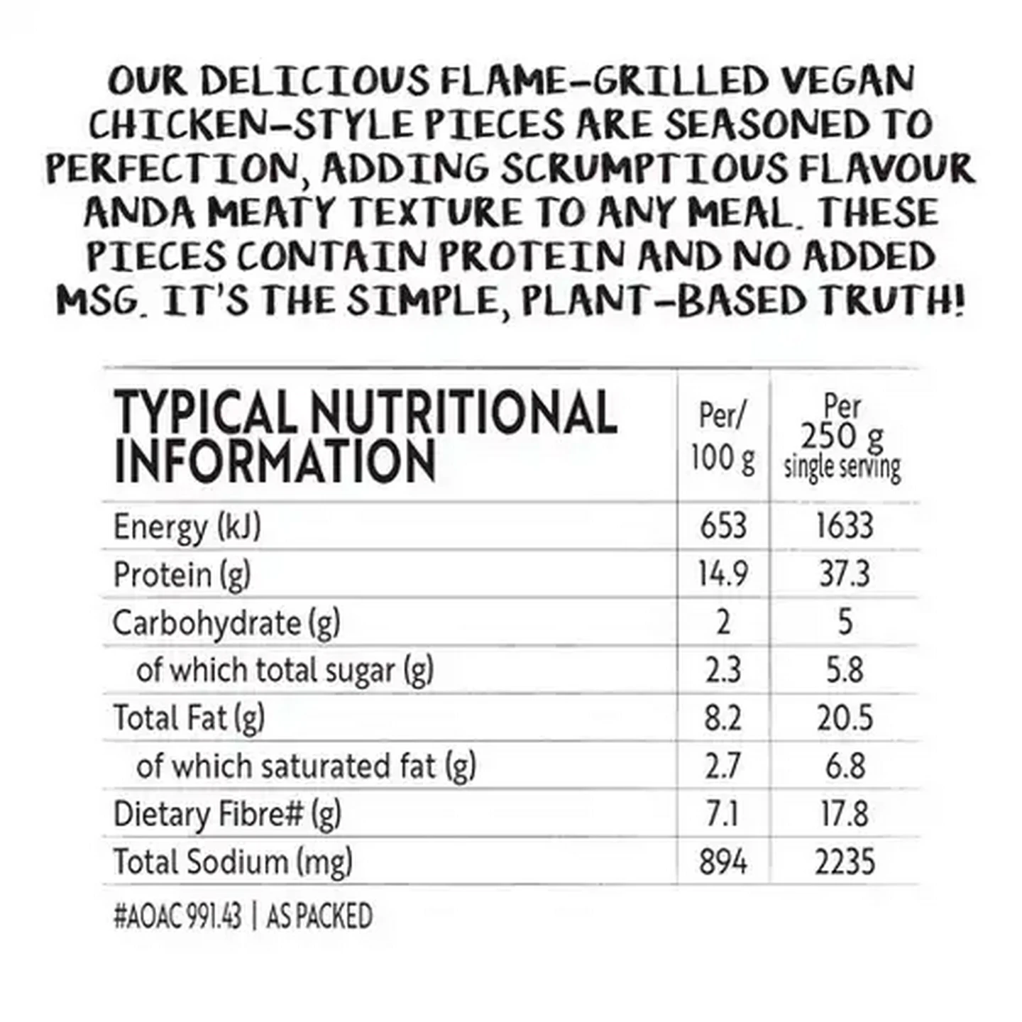 Image of Simple Truth Frozen Flame-Grilled BBQ Flavoured Plant-Based Chicken-Style Pieces 250g