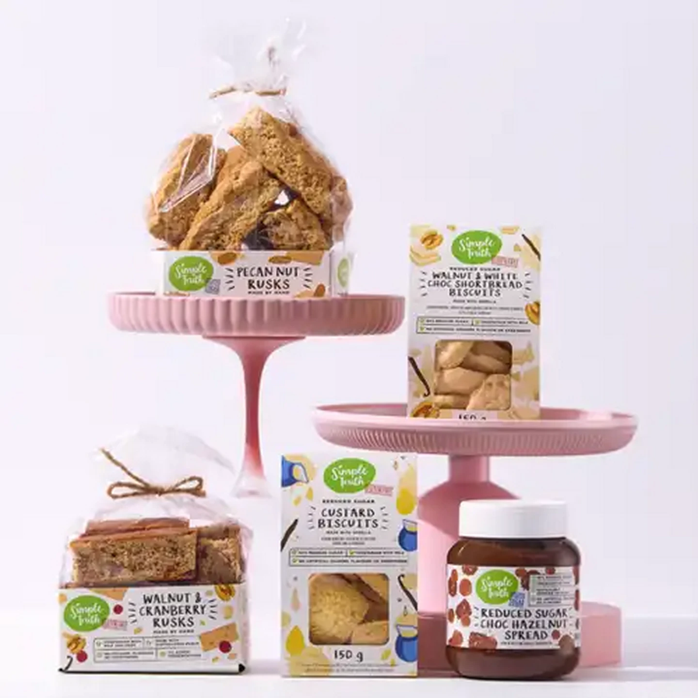 Image of Simple Truth Reduced Sugar Walnut & White Choc Shortbread Biscuits 150g