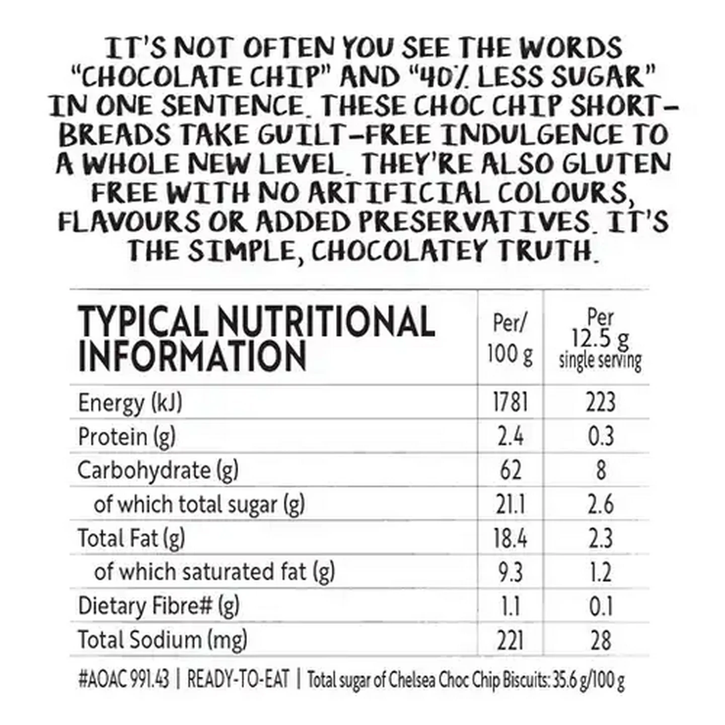 Image of Simple Truth Gluten Free Choc Chip Shortbread 125g