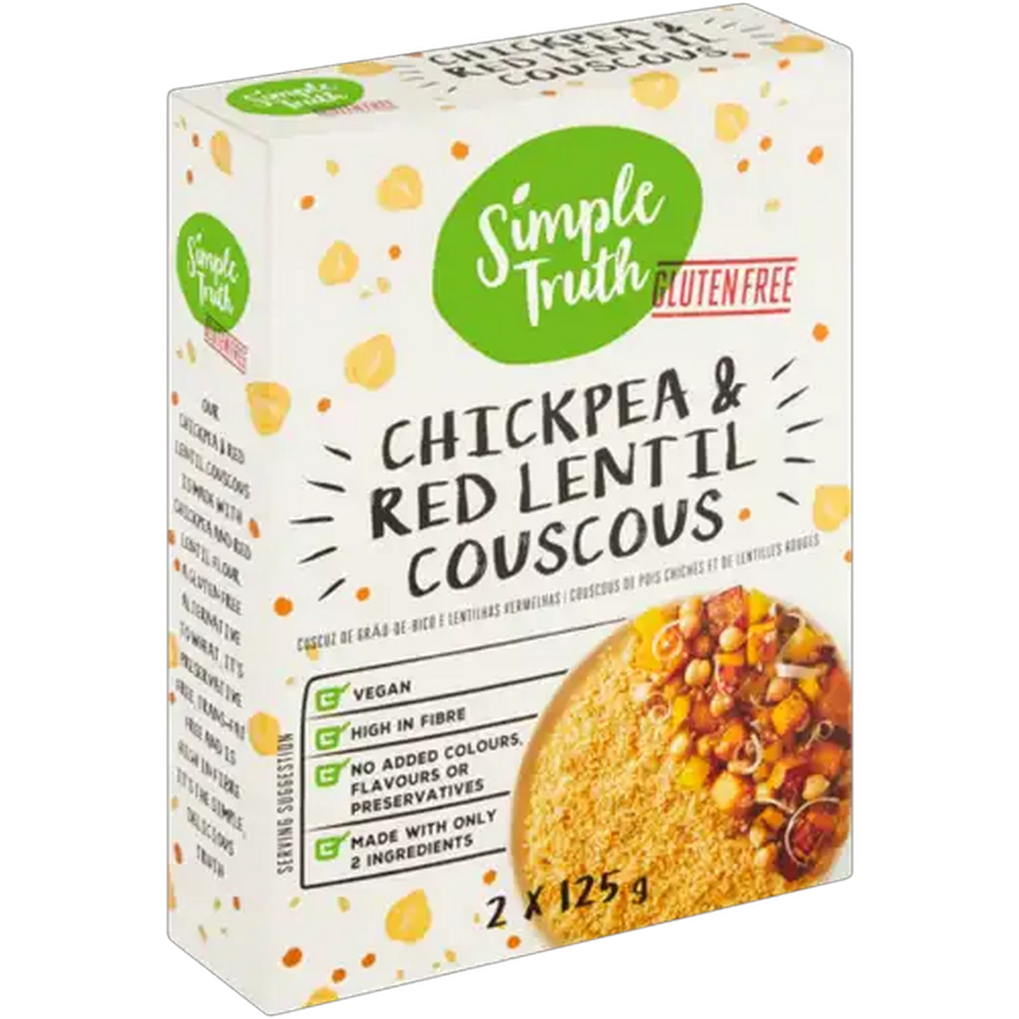 Image of Simple Truth Chickpea & Red Lentil Couscous 2 x 125g