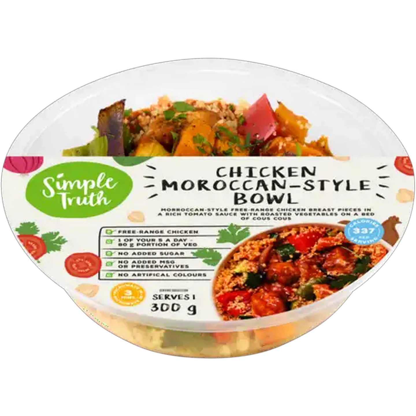 Image of Simple Truth Chicken Moroccan-Style Bowl Ready Meal 300g