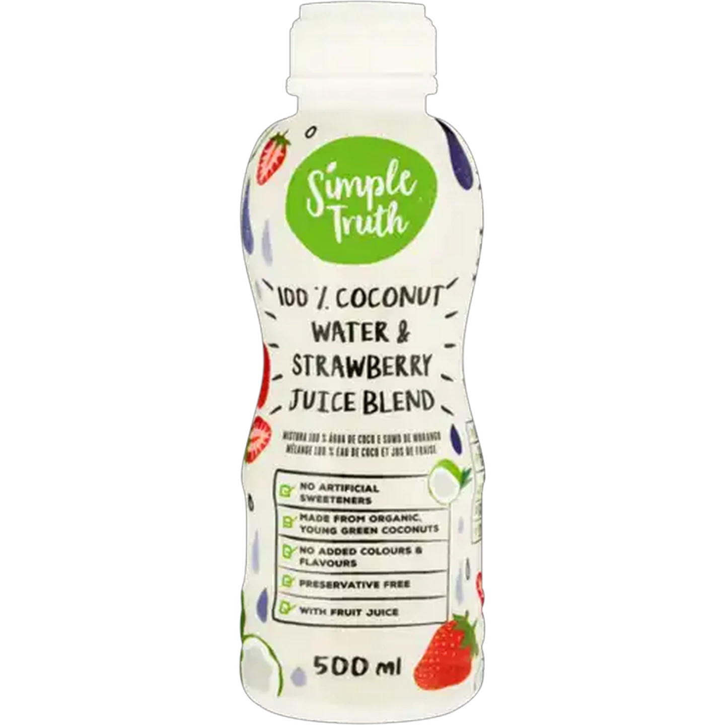 Image of Simple Truth 100% Coconut Water & Strawberry Juice Blend 500ml