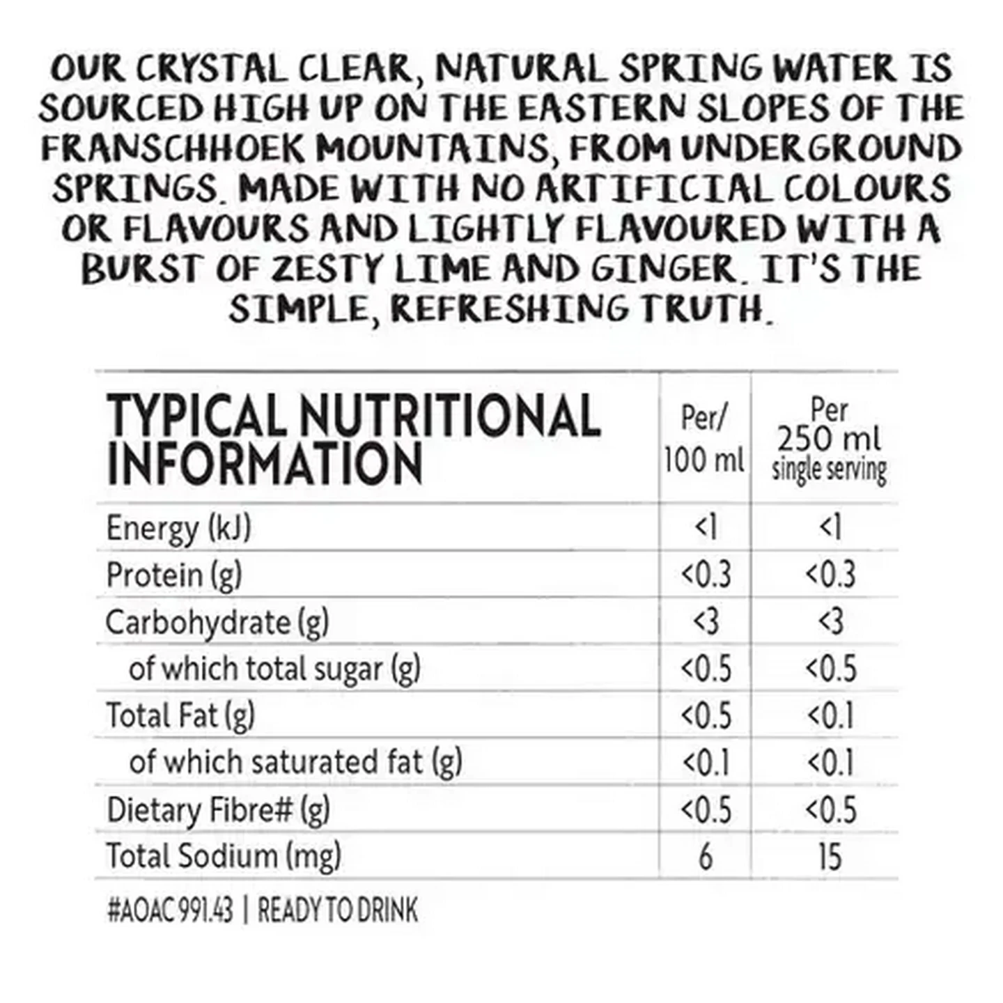 Image of Simple Truth Lime & Ginger Flavoured Sparkling Drink 1.5L