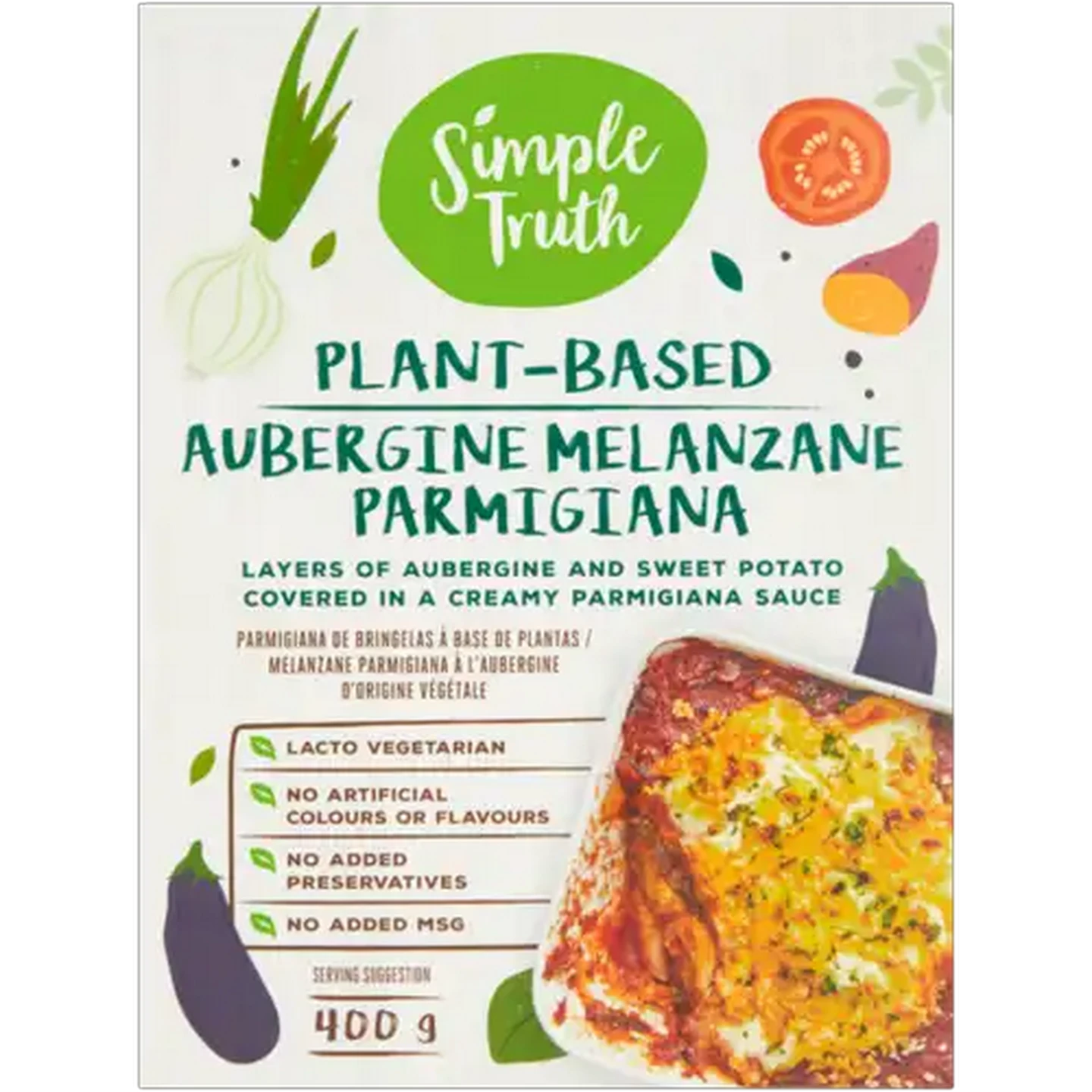 Image of Simple Truth Frozen Plant-Based Aubergine Melanzane Parmigiana 400g