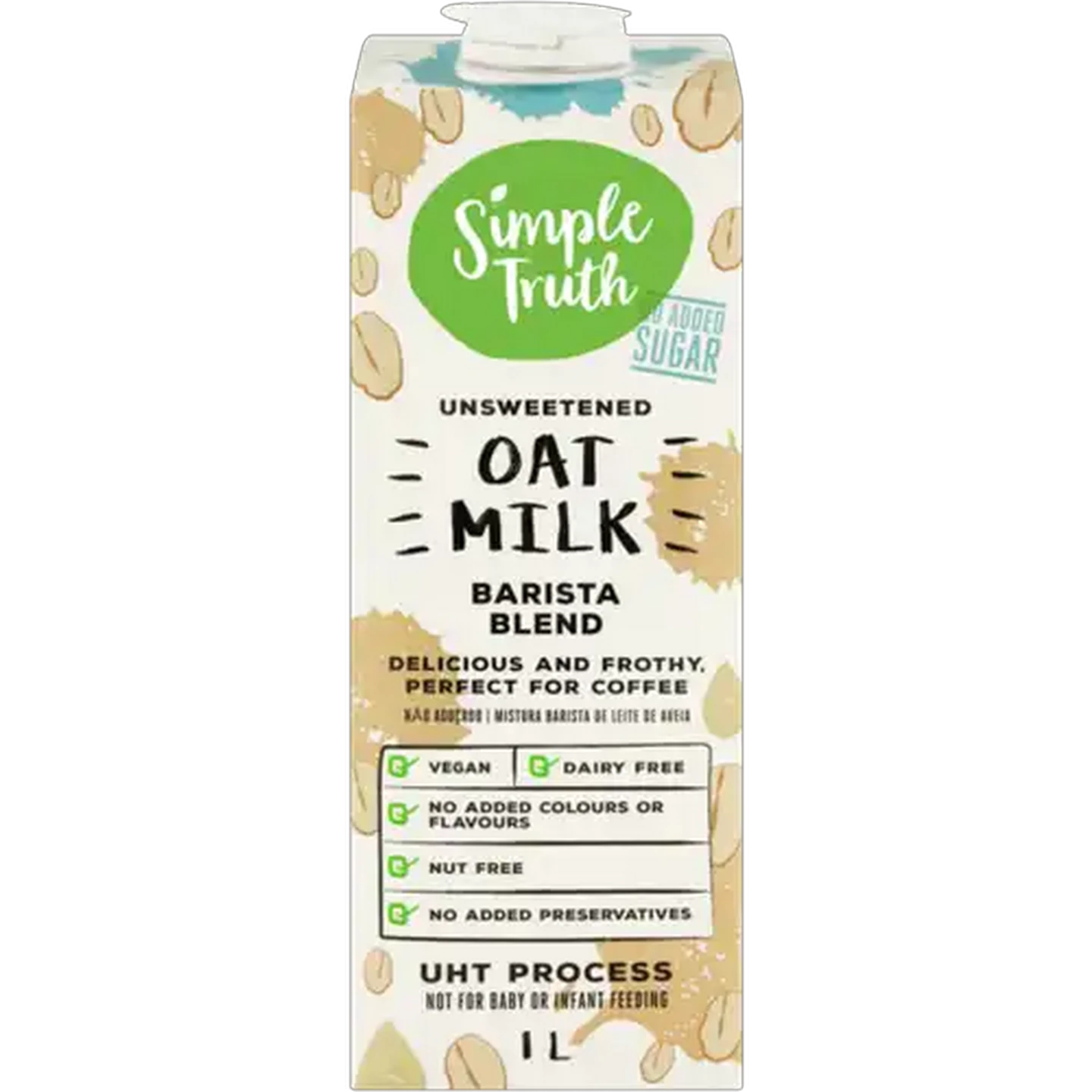Image of Simple Truth Unsweetened Barista Blend Oat Milk 1L