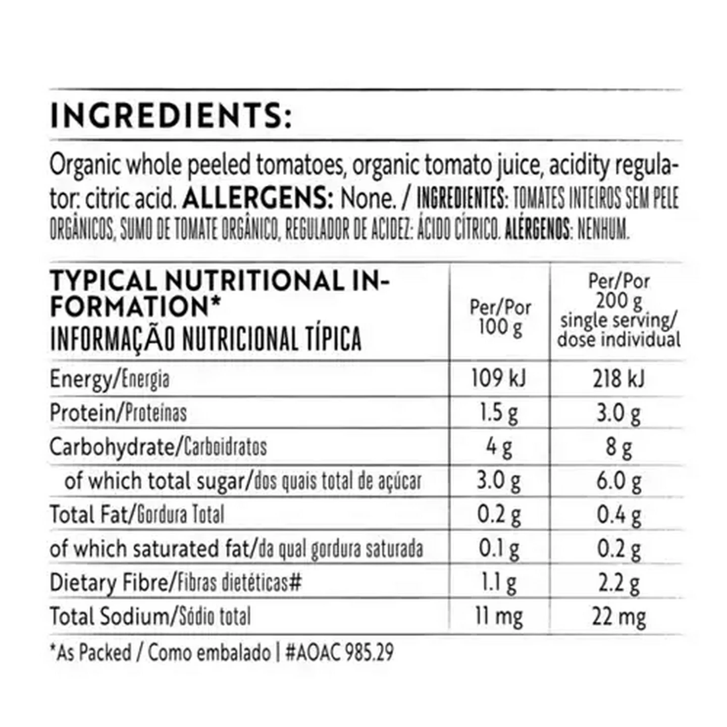 Image of Simple Truth Organic Whole Peeled Tomatoes in Tomato Juice 400g