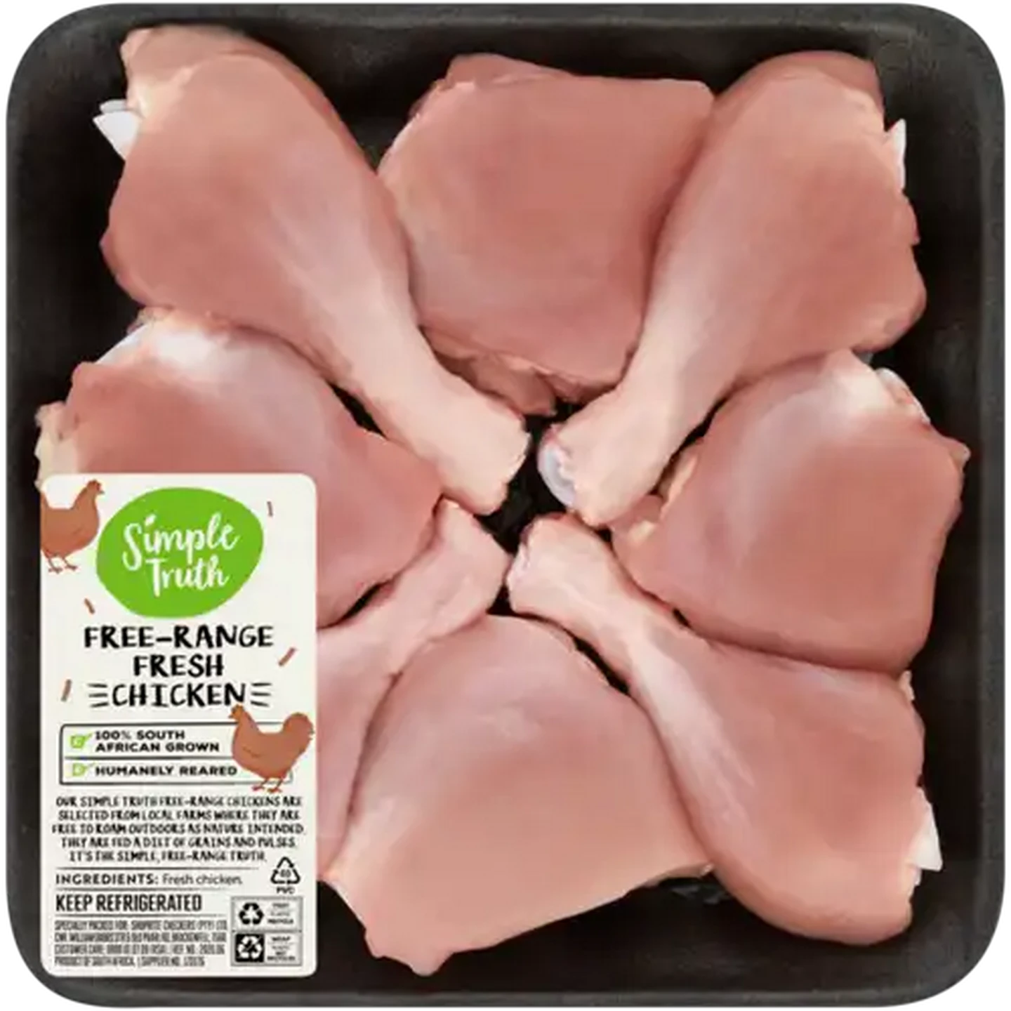 Image of Simple Truth Free-Range Skinless Chicken Thighs & Drumsticks Per kg