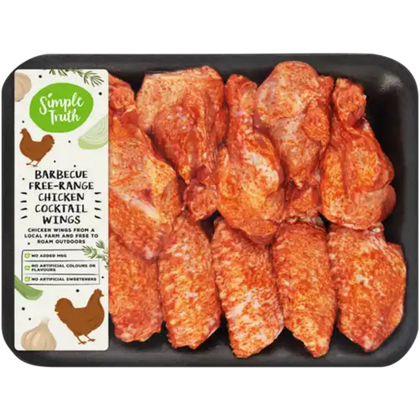 Image of Simple Truth Barbecue Free-Range Chicken Cocktail Wings Per KG