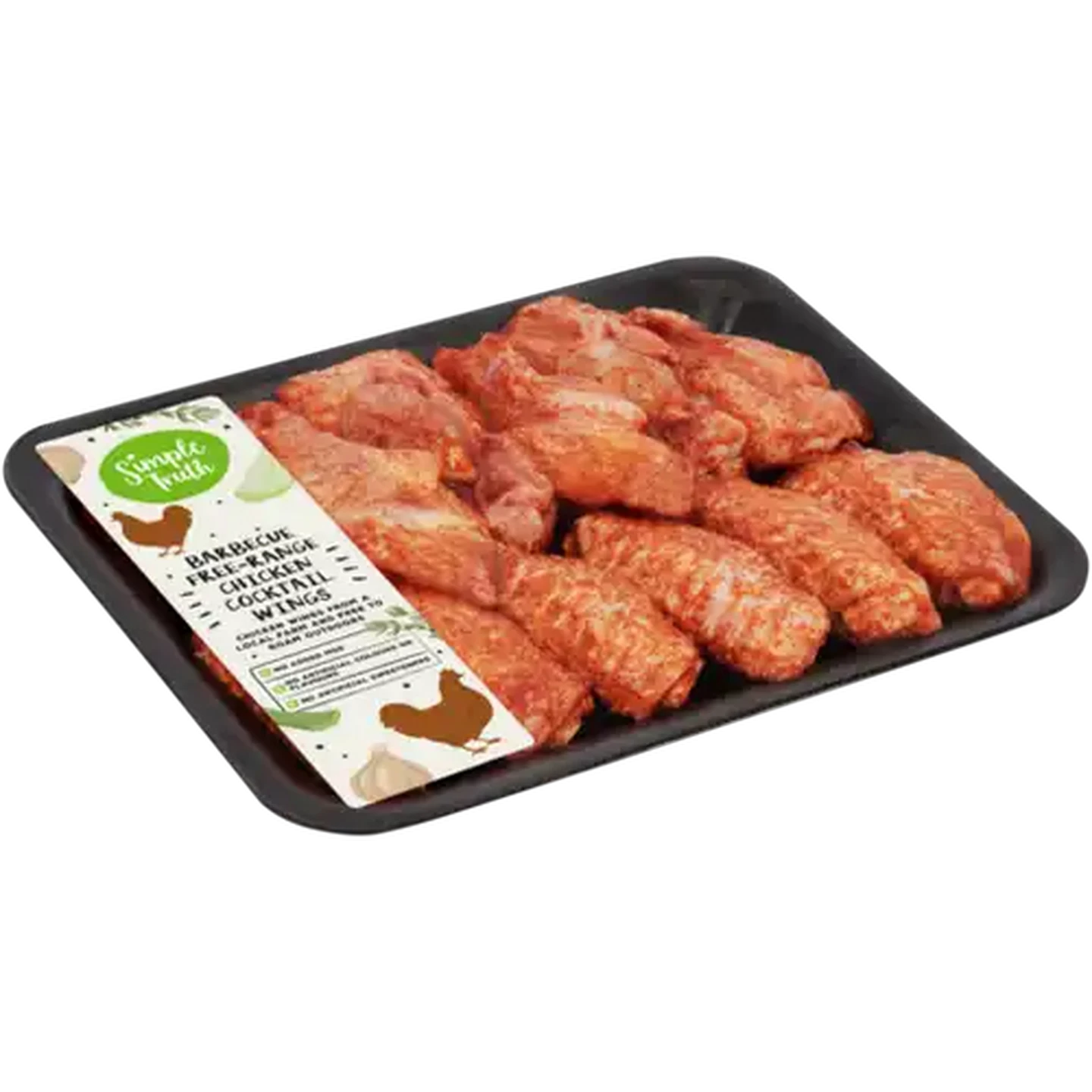 Image of Simple Truth Barbecue Free-Range Chicken Cocktail Wings Per KG