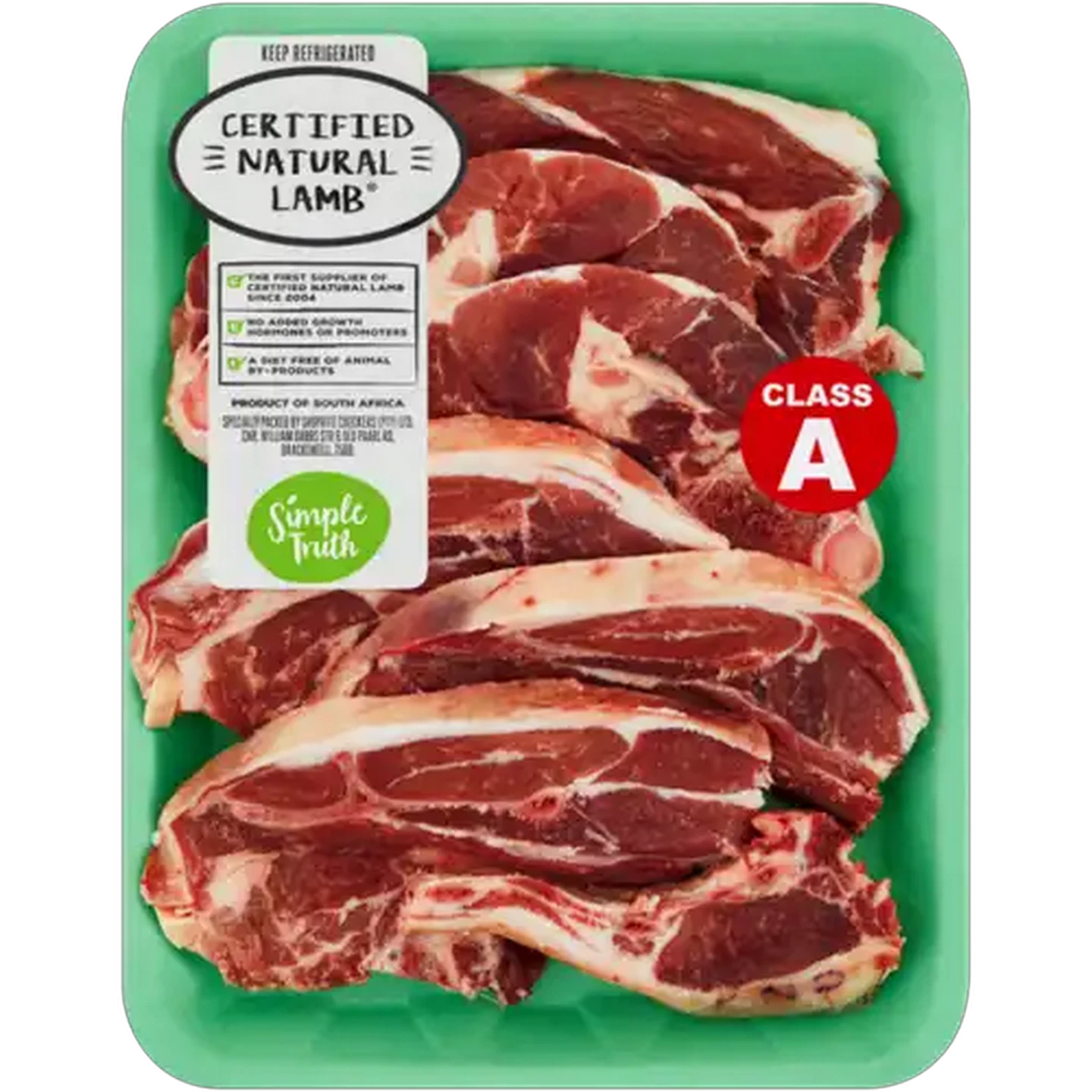 Image of Simple Truth Certified Natural Lamb Chops Per kg