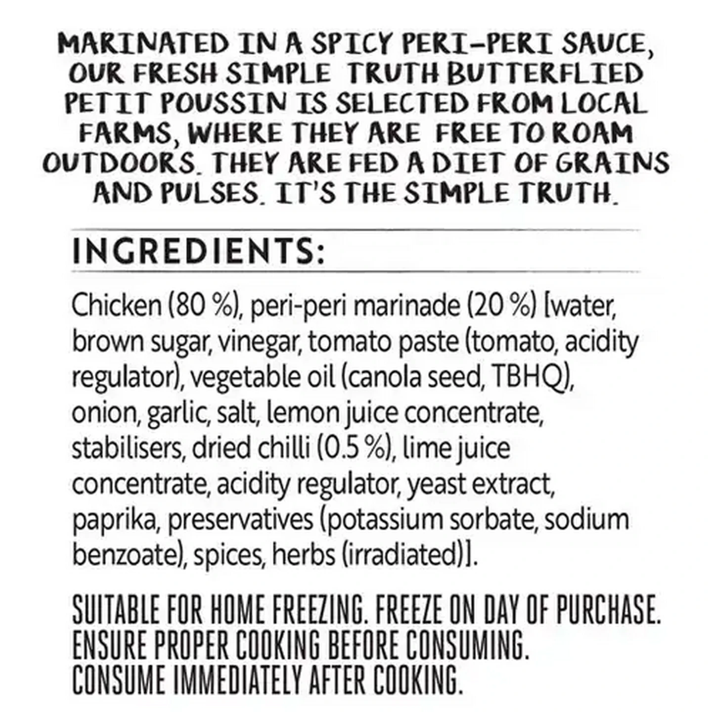 Image of Simple Truth Spicy Peri-Peri Marinated Butterflied Chicken Per kg