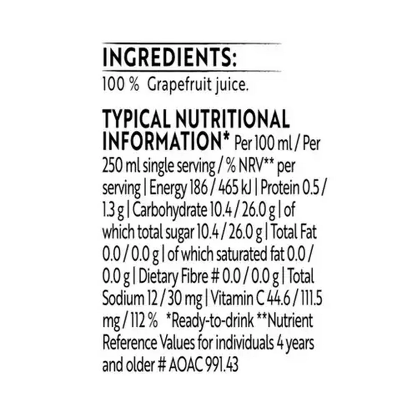 Image of Simple Truth 100% Cold-Pressed Grapefruit Juice 1L