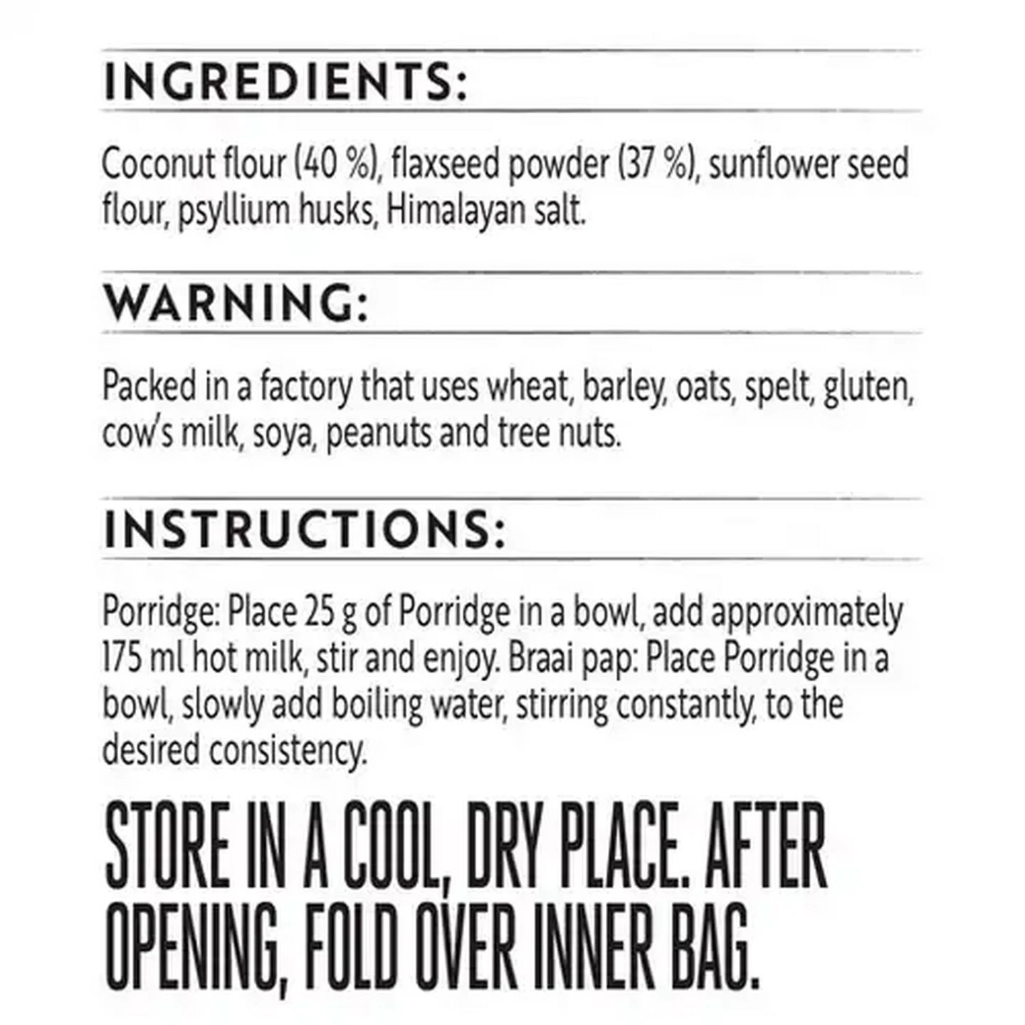 Image of Simple Truth Gluten-Free Coconut & Flaxseed Porridge 300g