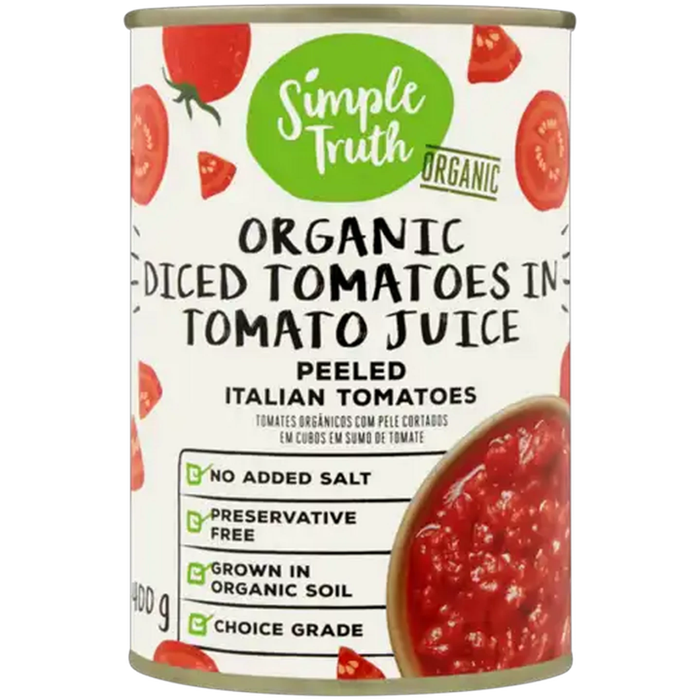 Image of Simple Truth Organic Diced Tomatoes in Tomato Juice 400g