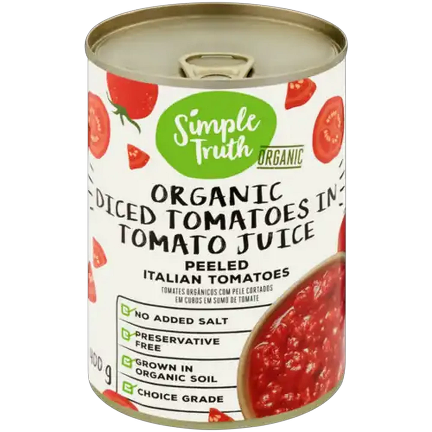 Image of Simple Truth Organic Diced Tomatoes in Tomato Juice 400g