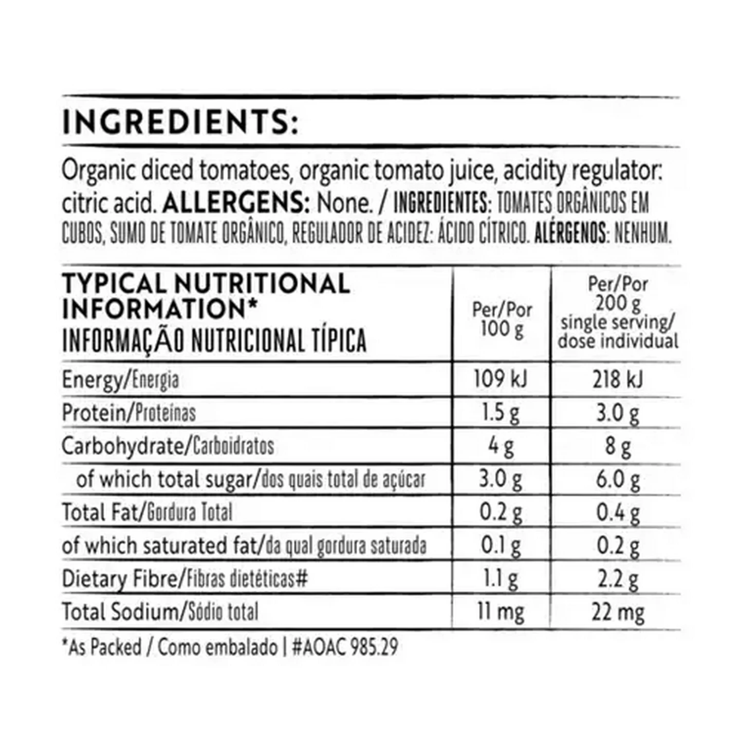 Image of Simple Truth Organic Diced Tomatoes in Tomato Juice 400g