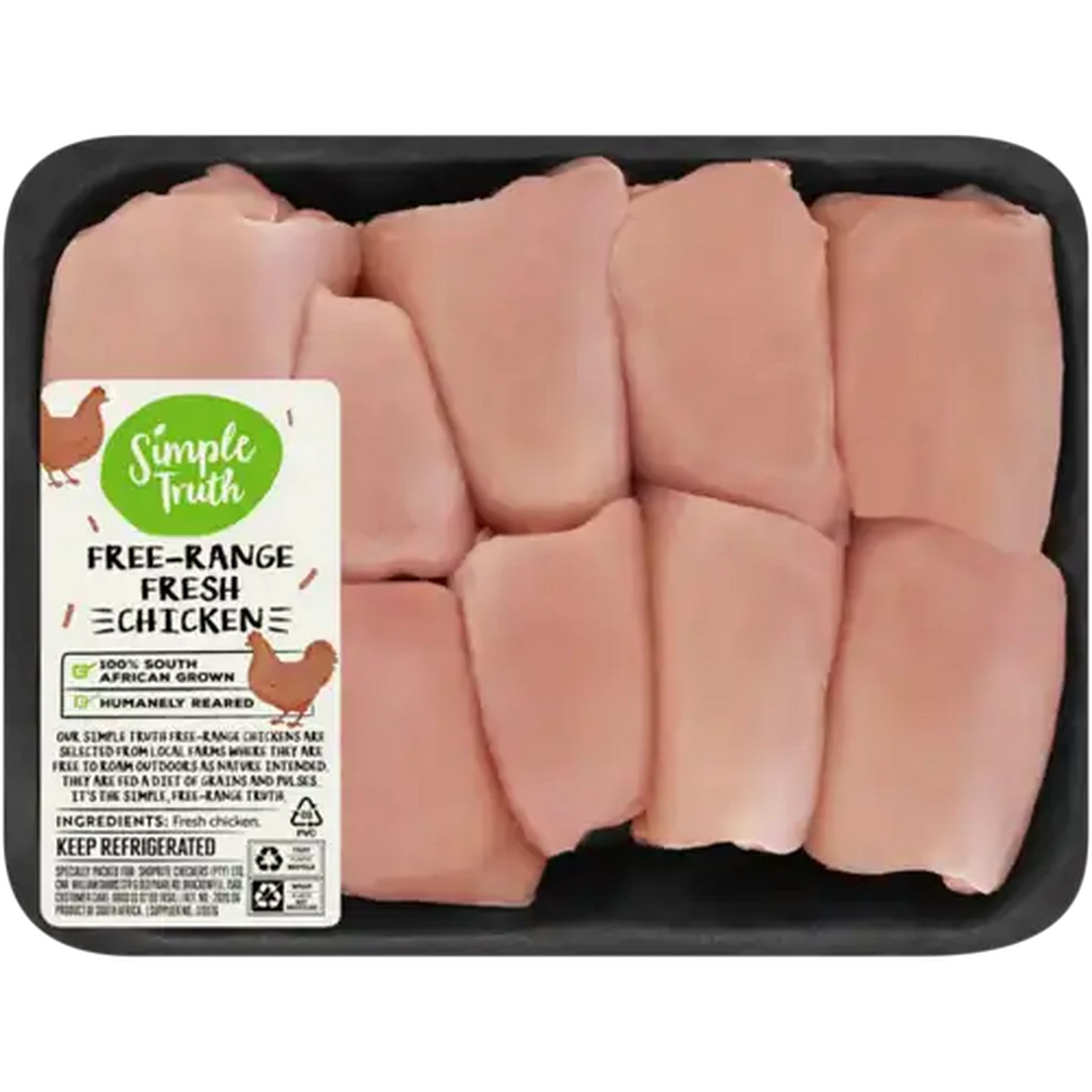 Image of Simple Truth Free Range Deboned & Skinless Chicken Thighs 10 Pack Per kg