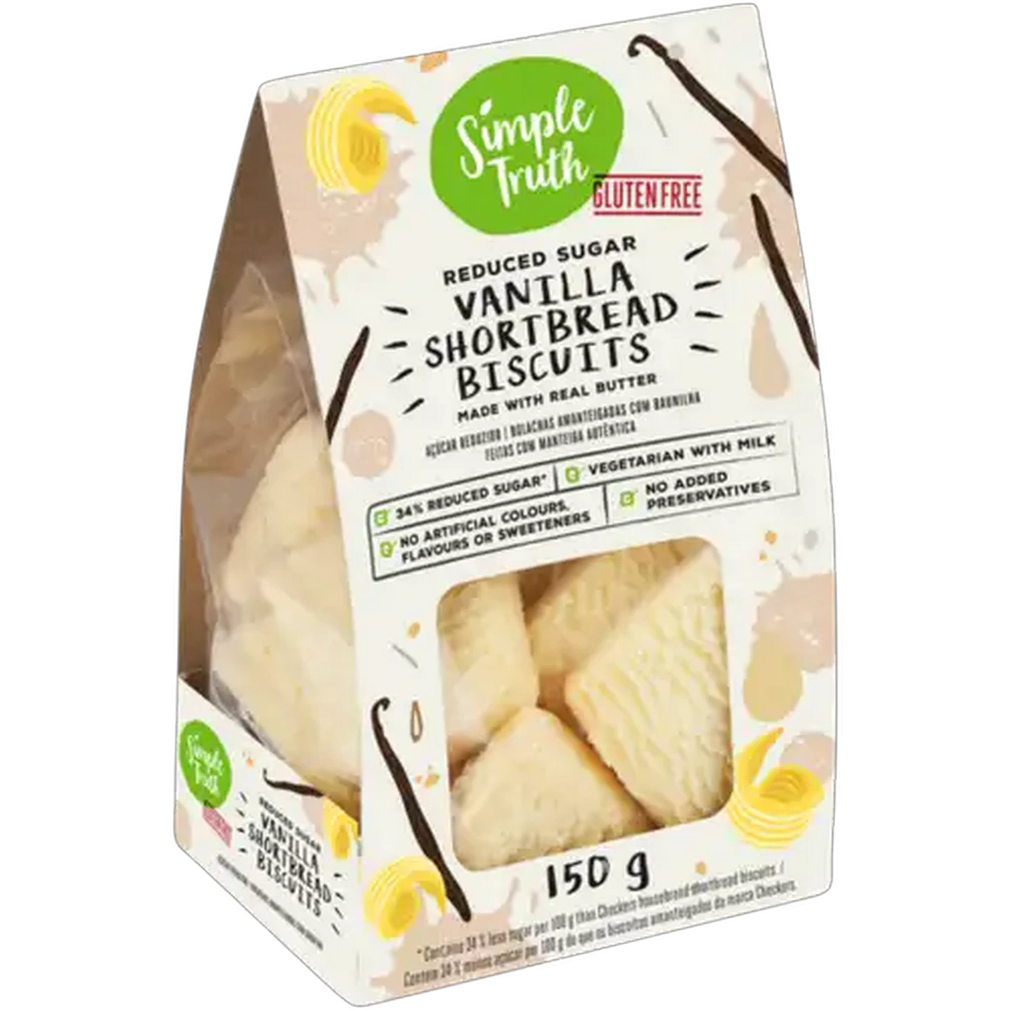 Image of Simple Truth Reduced Sugar Vanilla Shortbread Biscuits 150g