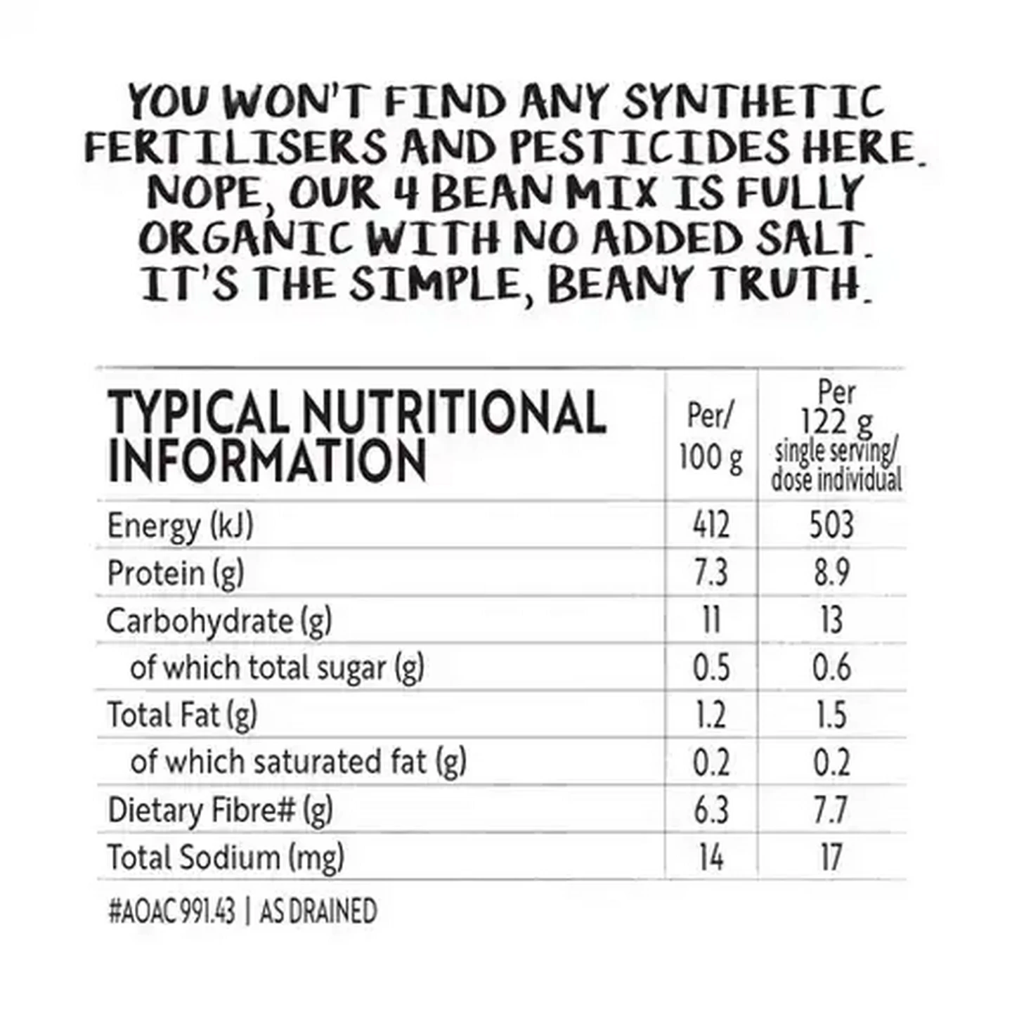 Image of Simple Truth Organic 4 Bean Mix in Water 400g