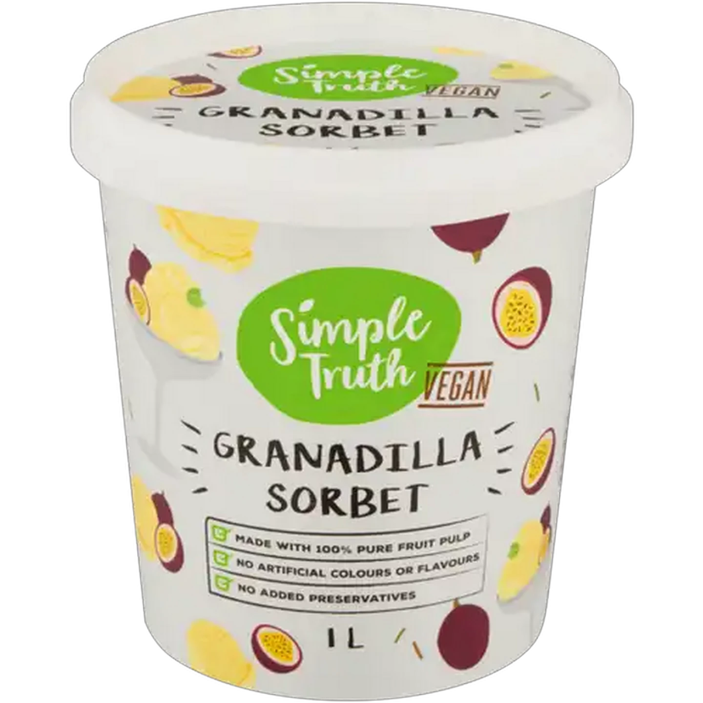 Image of Simple Truth Vegan Granadilla Sorbet 1L