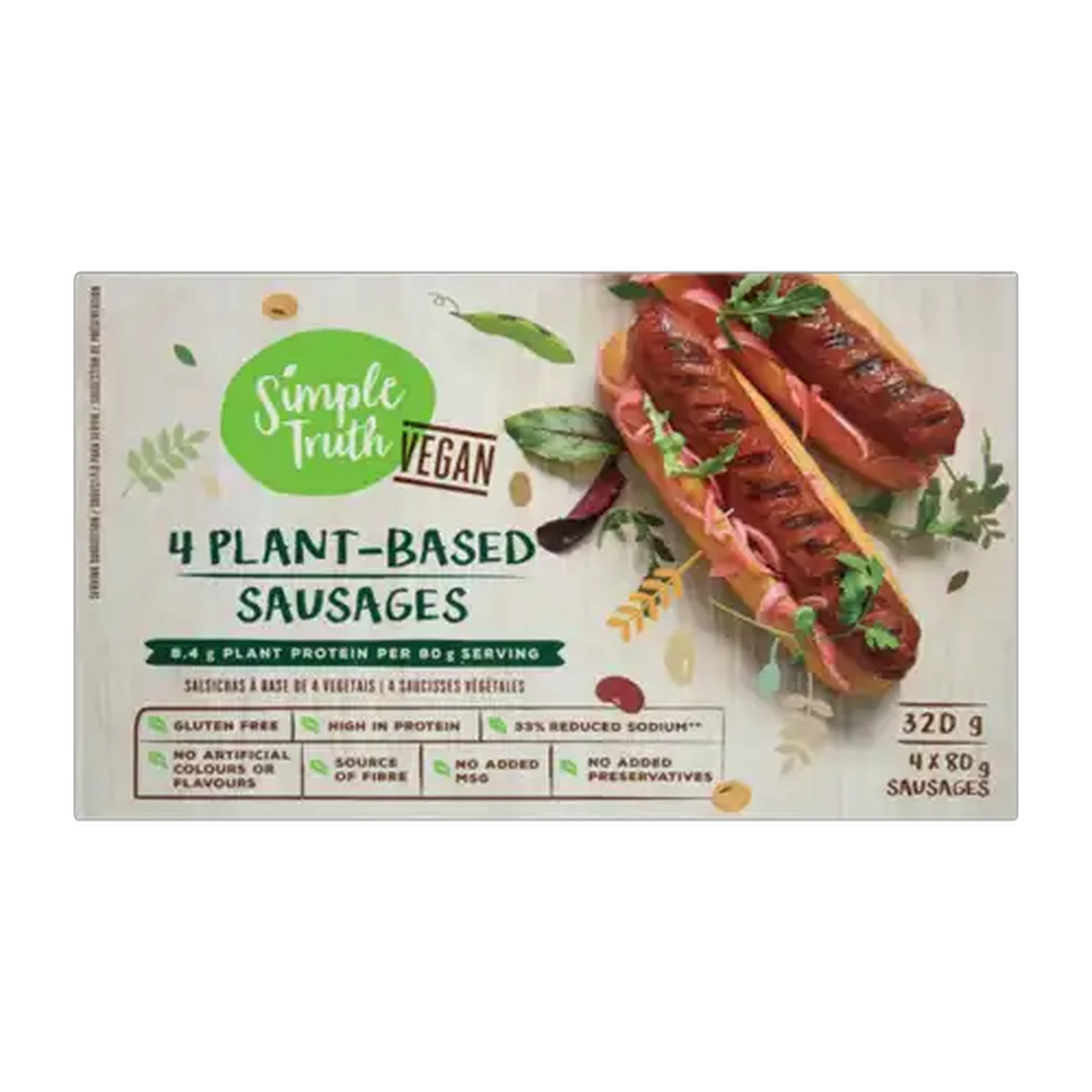 Image of Simple Truth Frozen Plant-Based Sausages 4 x 80g