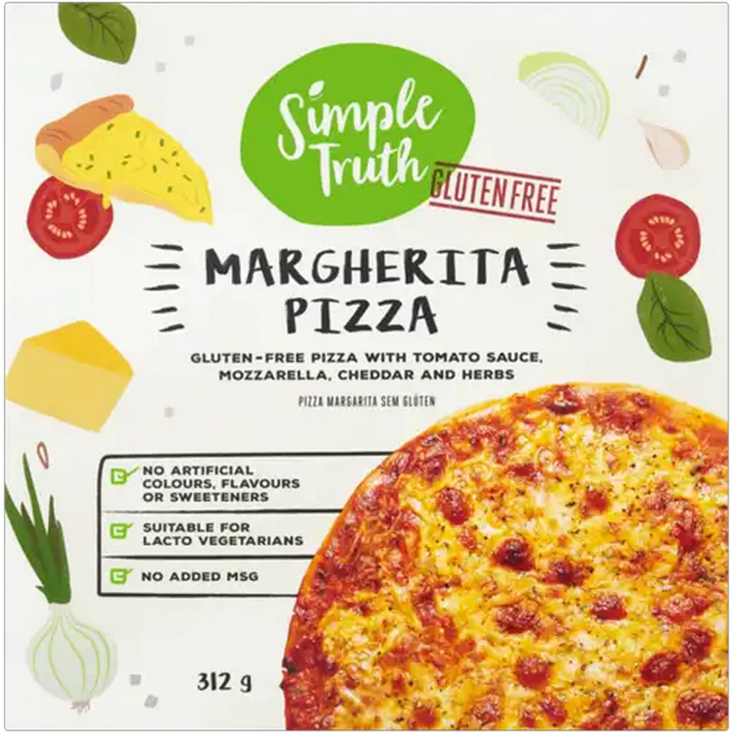 Image of Simple Truth Frozen Gluten Free Margherita Pizza 312g