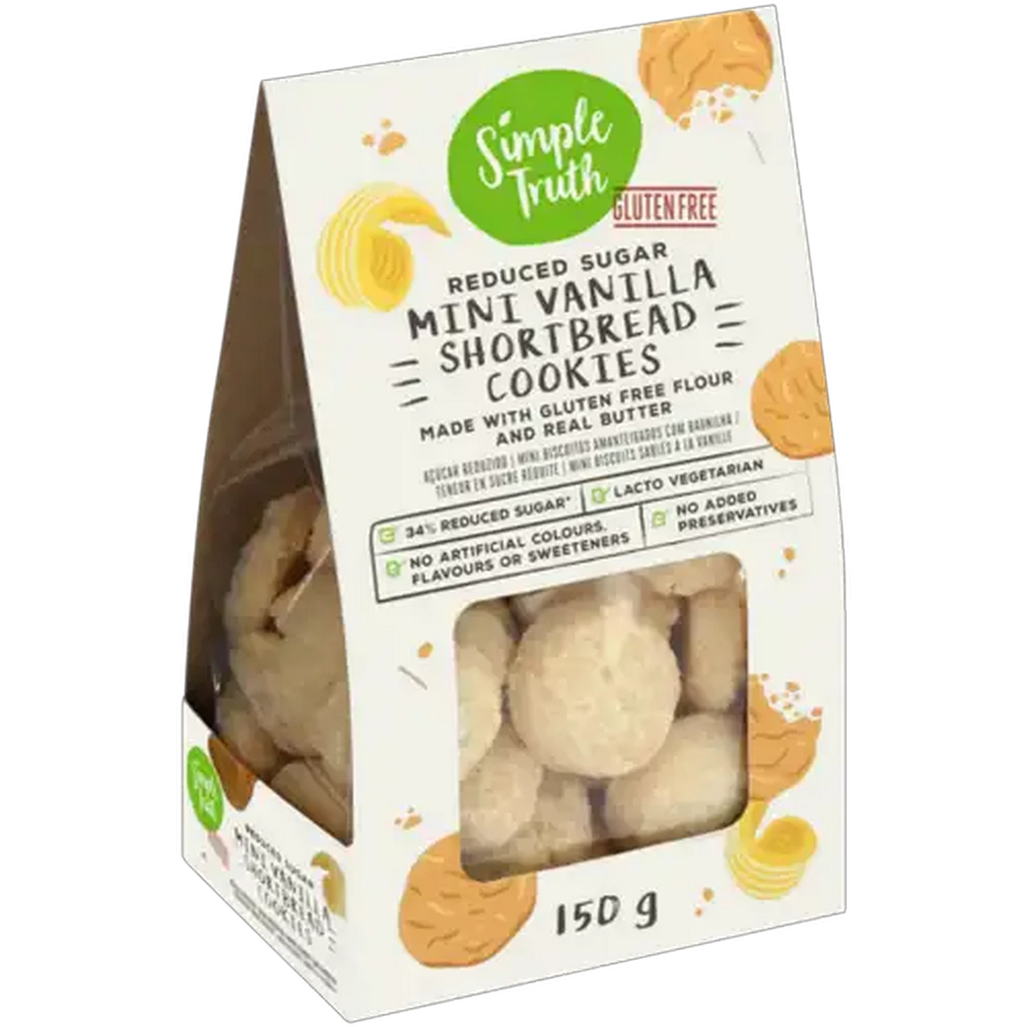 Image of Simple Truth Gluten Free Mini Vanilla Shortbread Cookies 150g