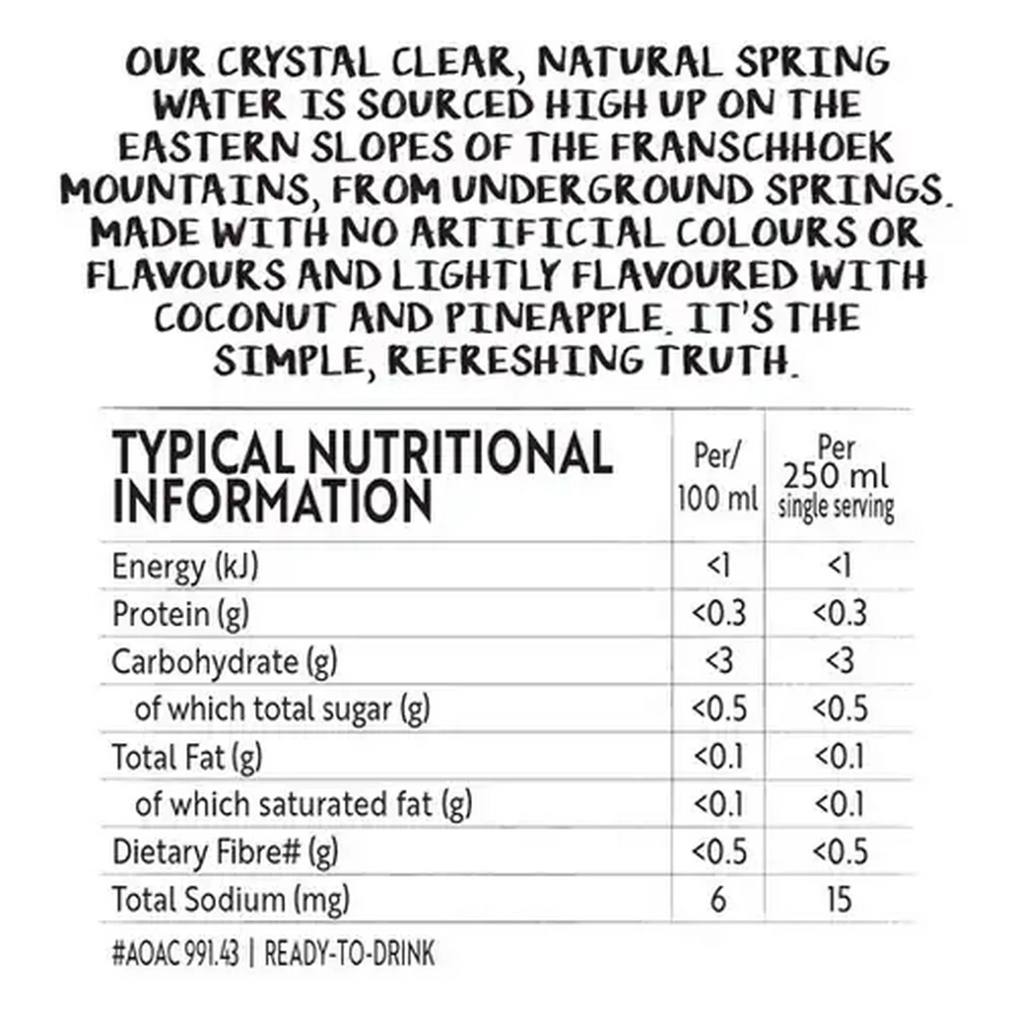Image of Simple Truth Coconut & Pineapple Flavoured Sparkling Drink 500ml