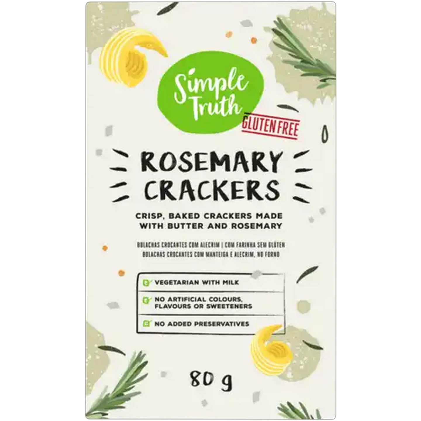 Image of Simple Truth Rosemary Crackers 80g
