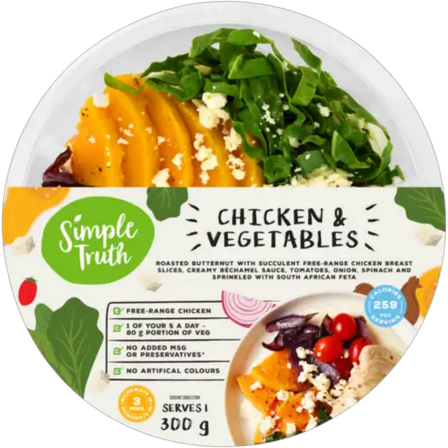 Image of Simple Truth Chicken & Vegetables Ready Meal 300g