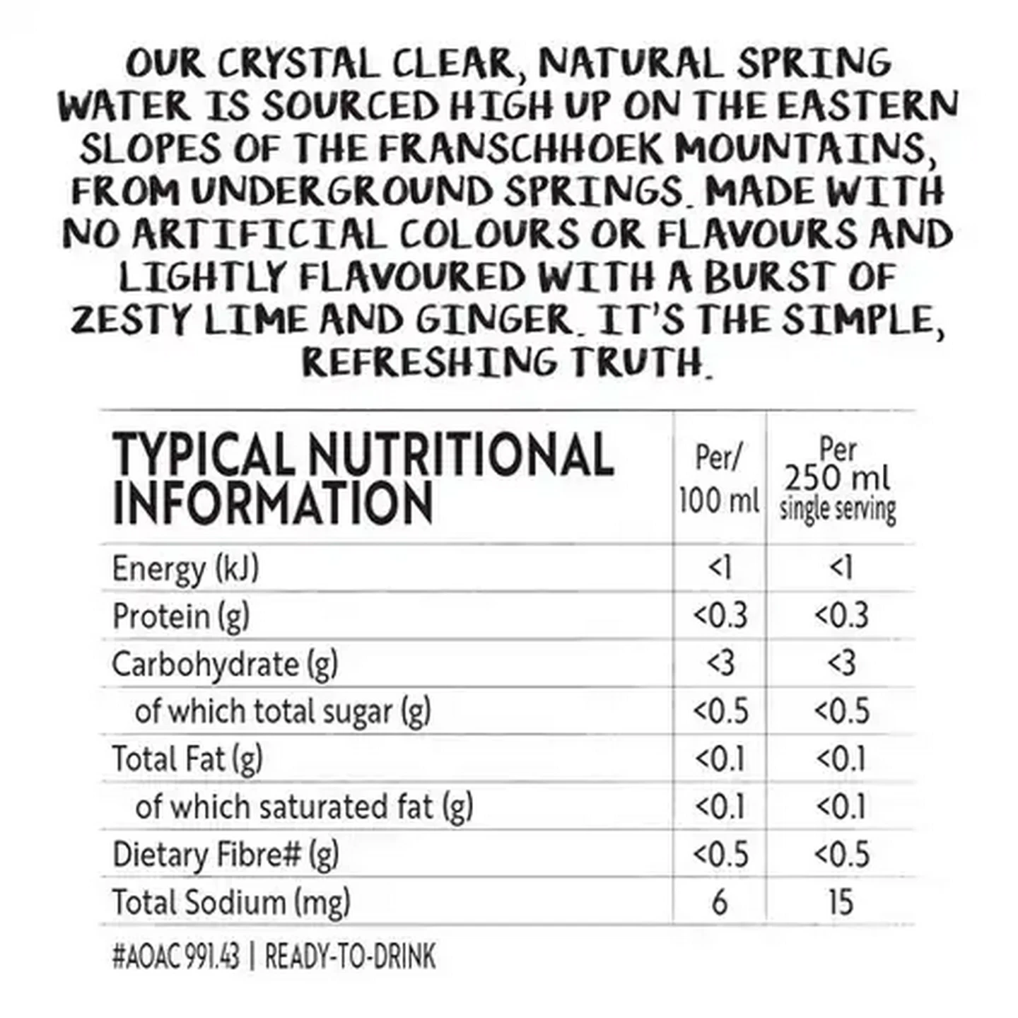 Image of Simple Truth Lime & Ginger Flavoured Sparkling Drink 500ml