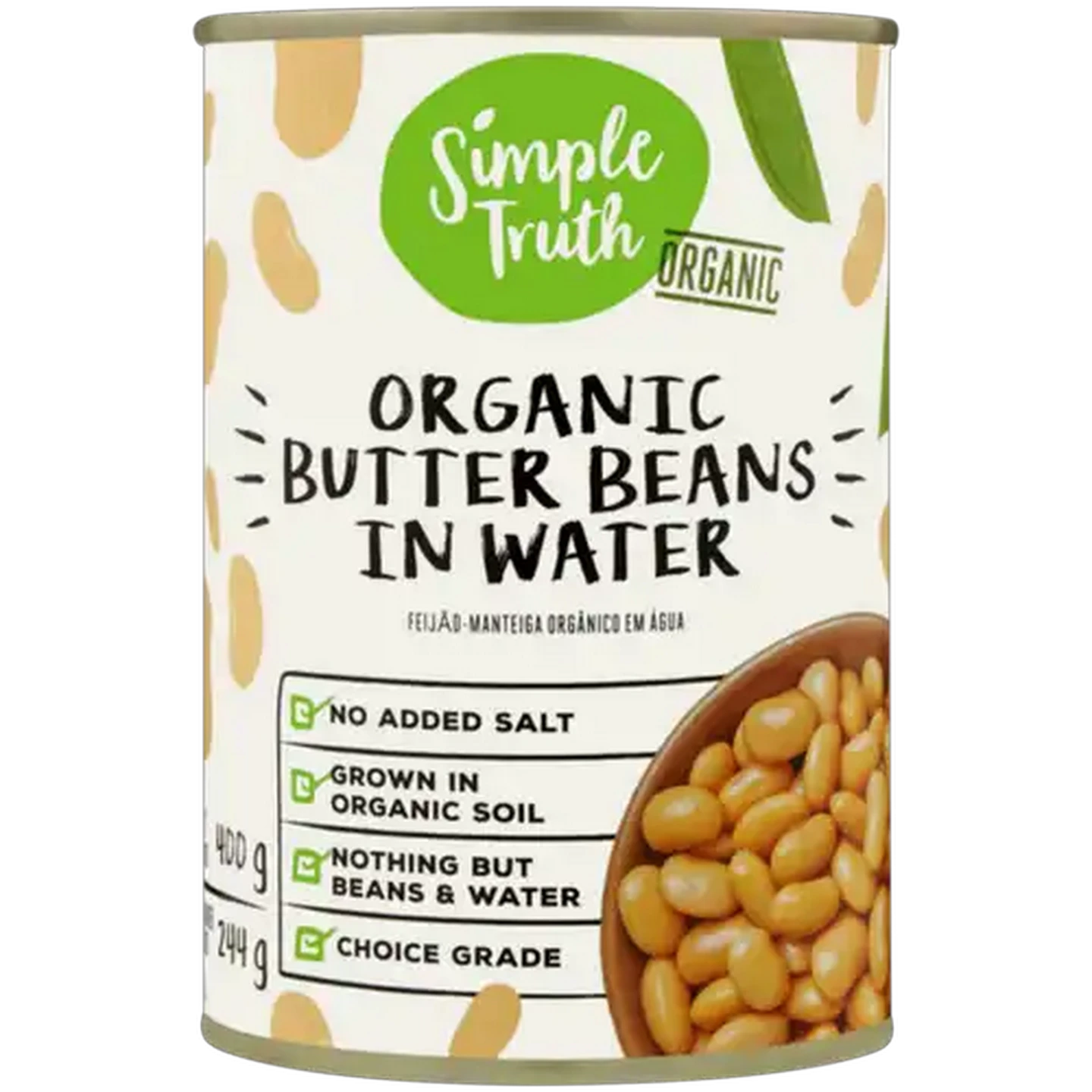Image of Simple Truth Organic Butter Beans in Water 400g
