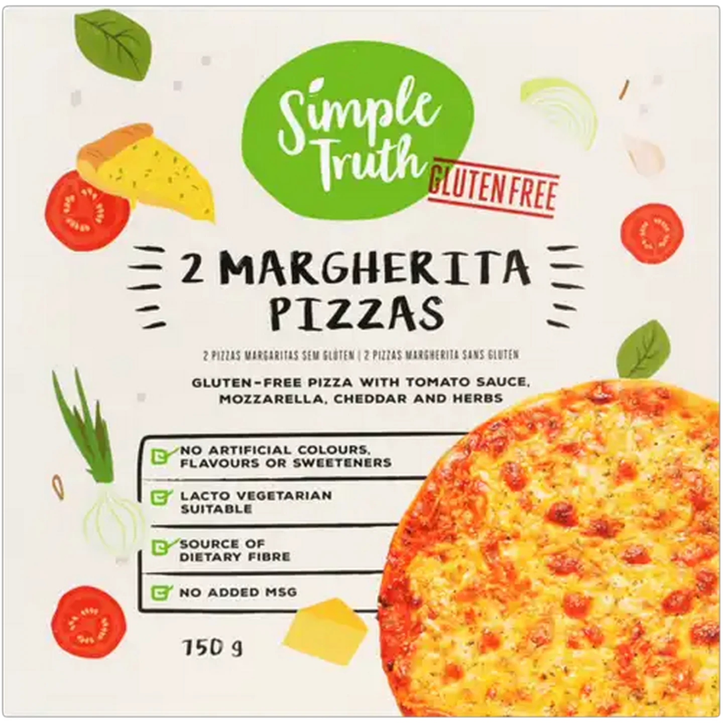 Image of Simple Truth Gluten Free Margherita Pizzas 2 x 375g