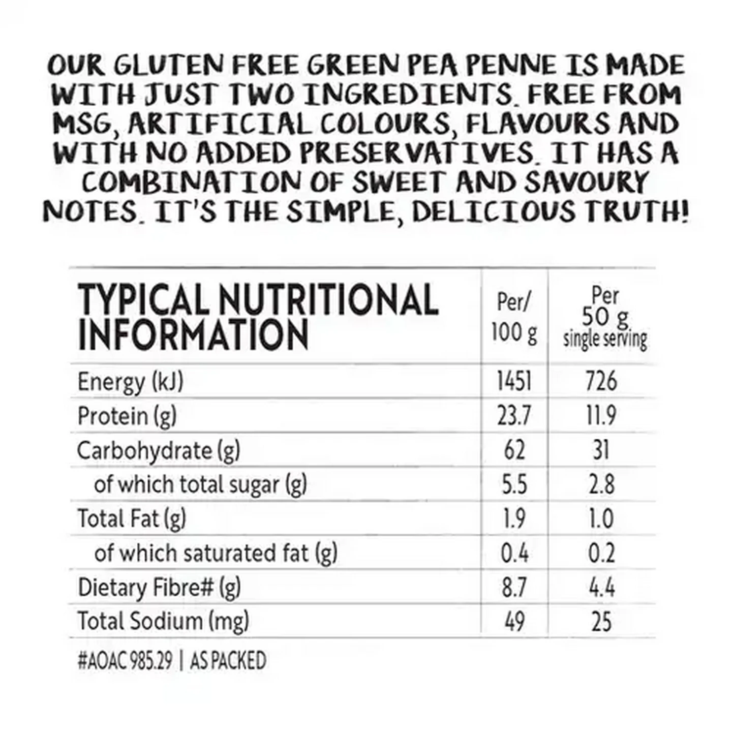 Image of Simple Truth Green Pea Penne 250g