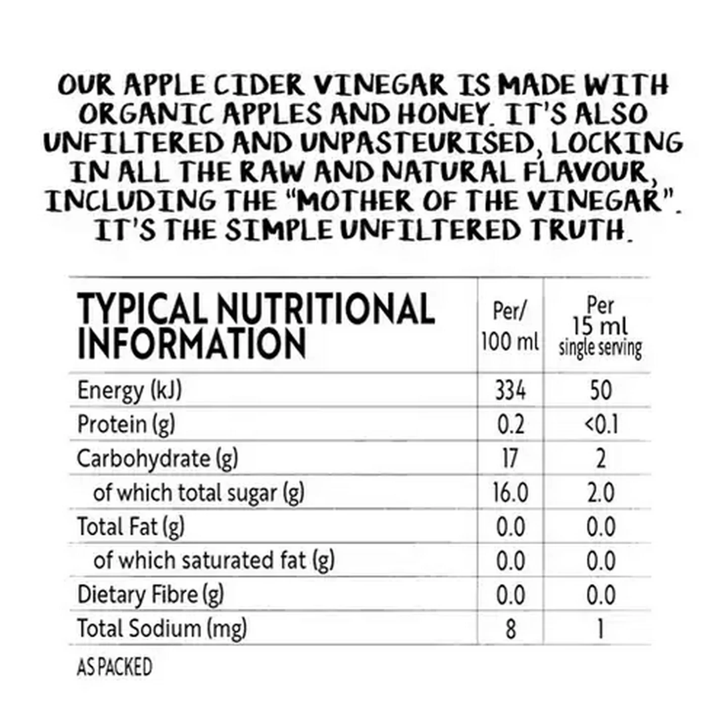 Image of Simple Truth Apple Cider Vinegar with Honey 500ml
