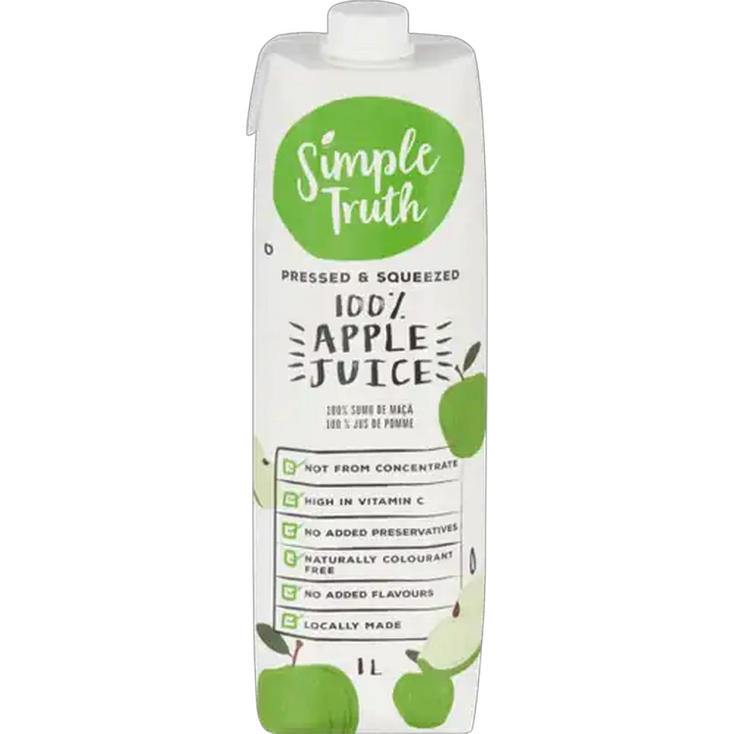 Image of Simple Truth 100% Apple Juice 1L