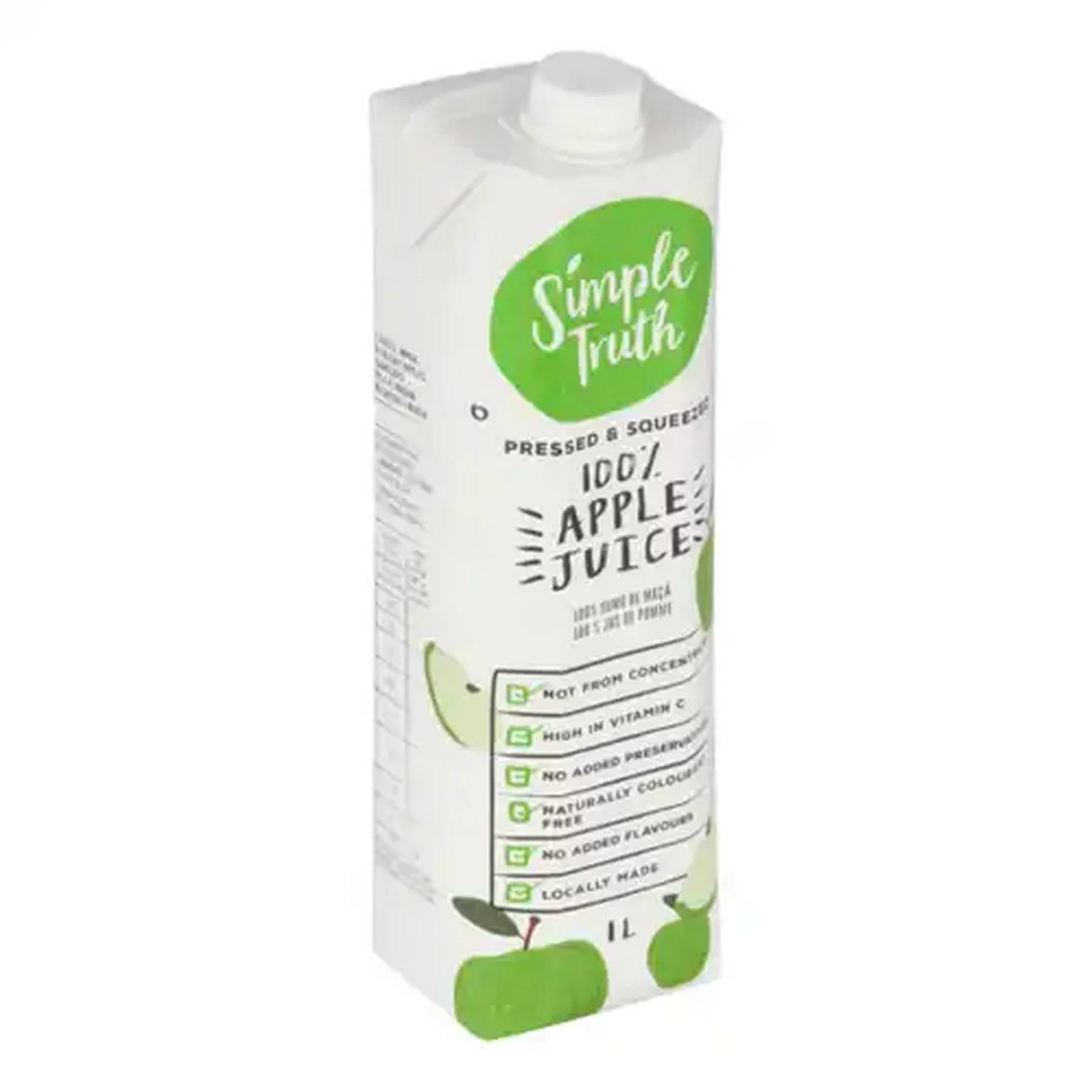 Image of Simple Truth 100% Apple Juice 1L