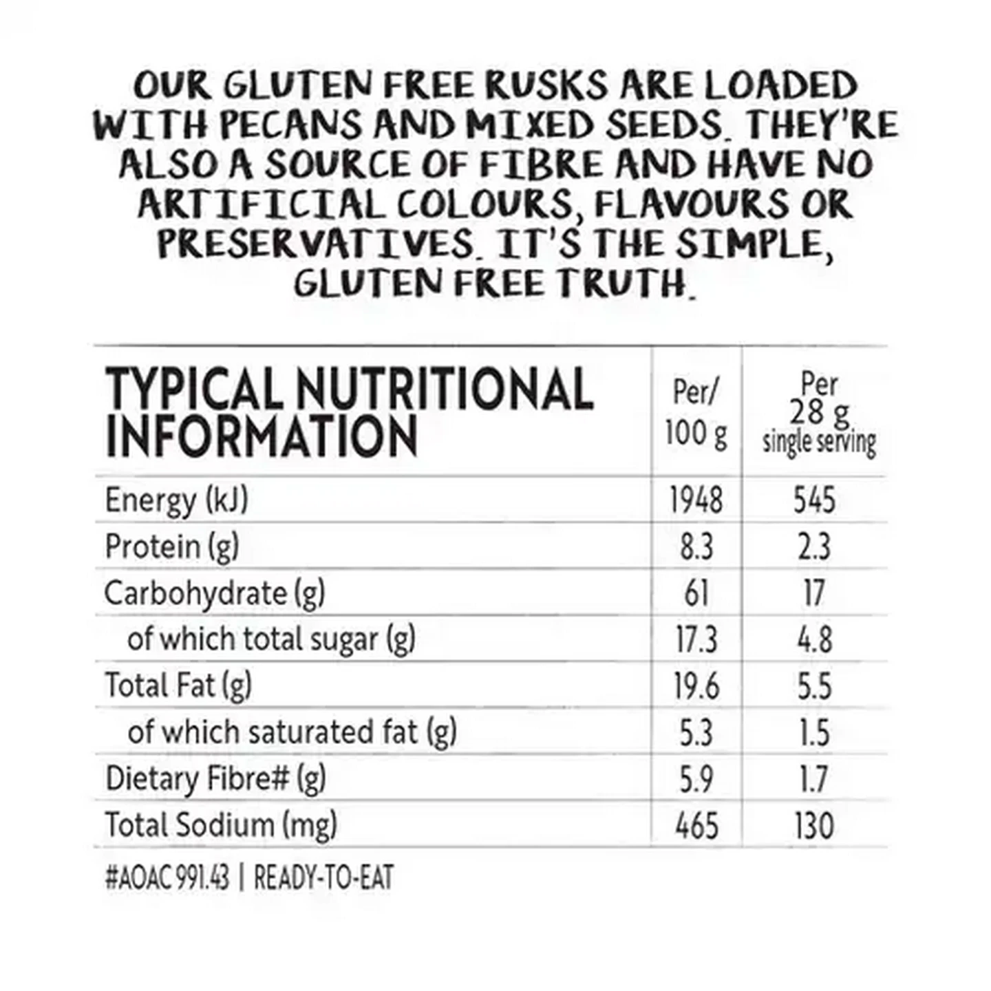 Image of Simple Truth Pecan Nut & Seed Rusks 330g