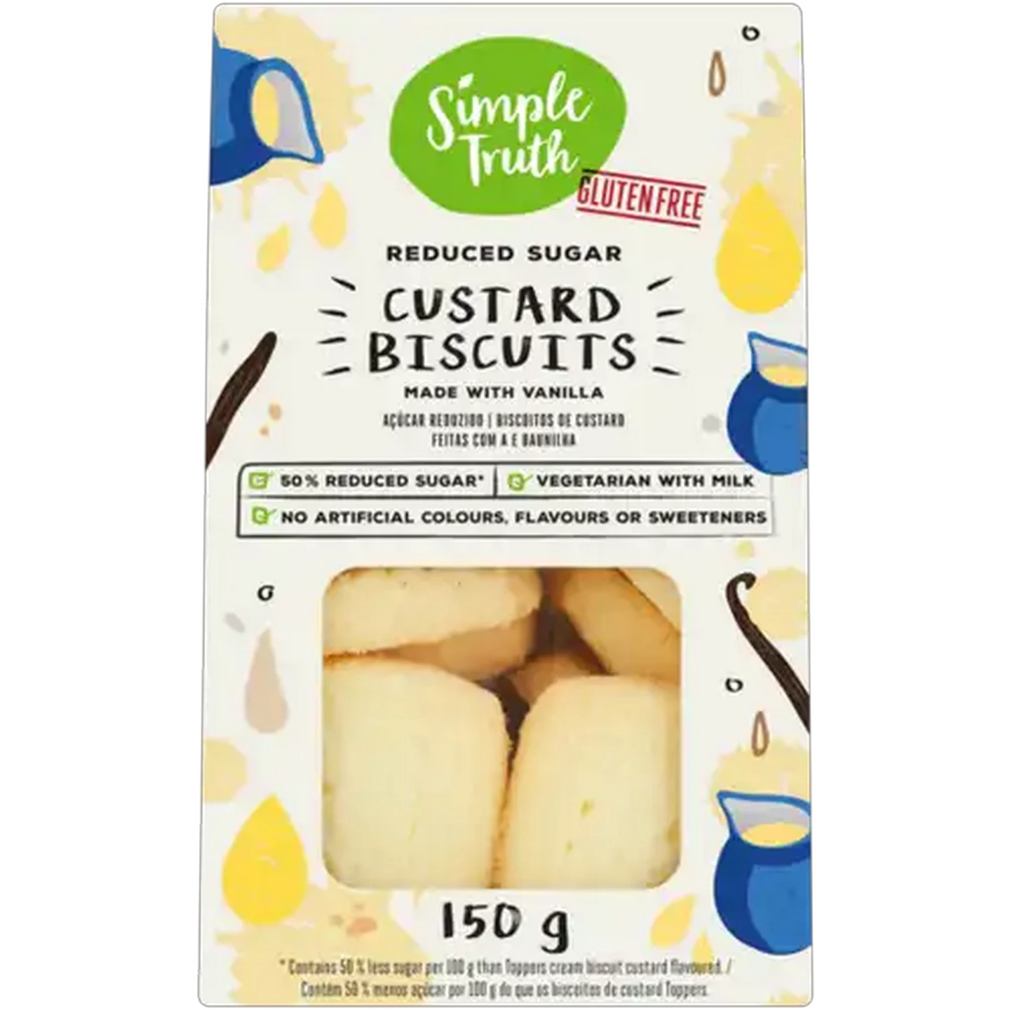 Image of Simple Truth Reduced Sugar Custard Biscuits 150g