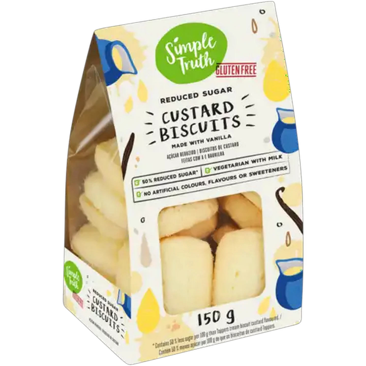Image of Simple Truth Reduced Sugar Custard Biscuits 150g