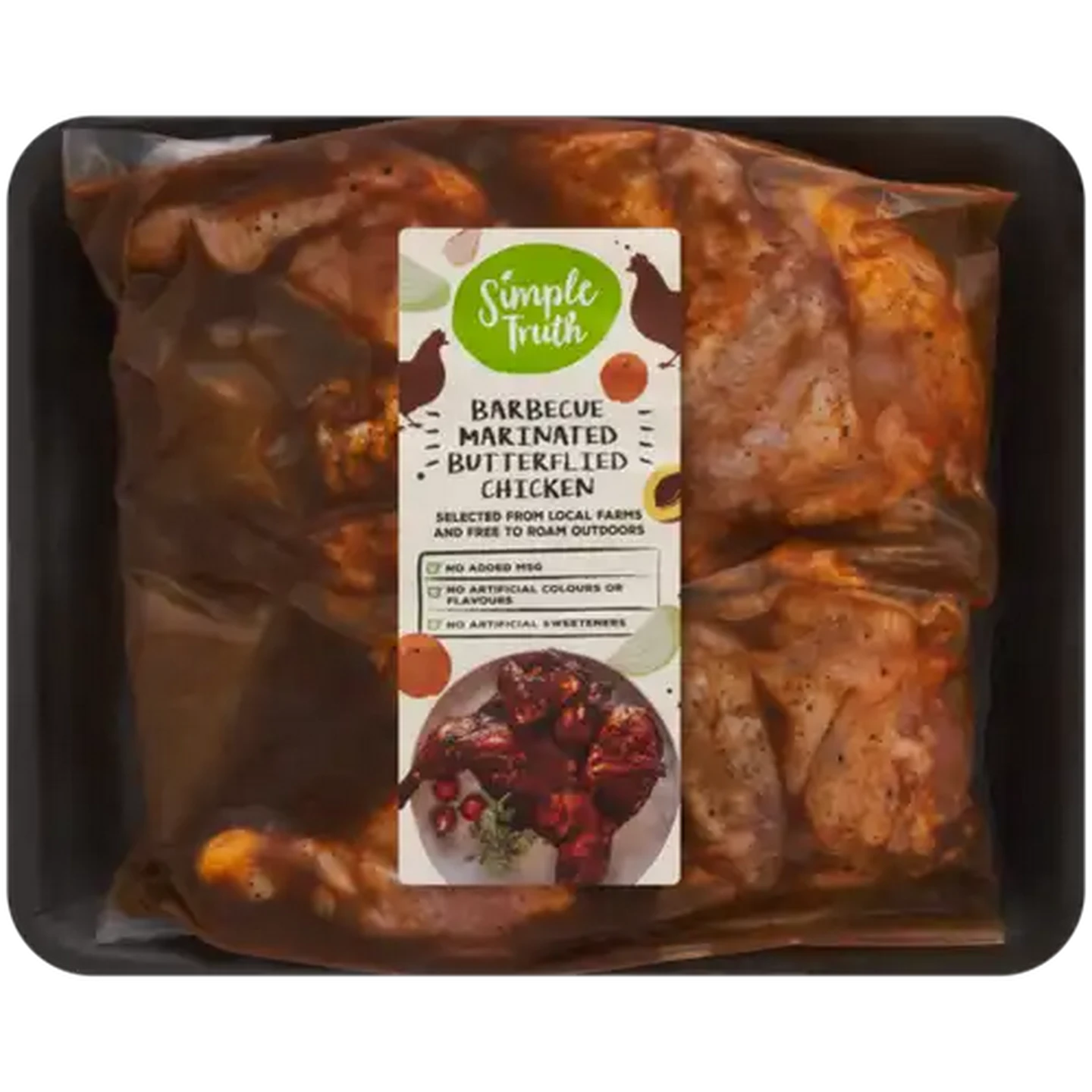 Image of Simple Truth Barbecue Marinated Butterflied Chicken Per kg