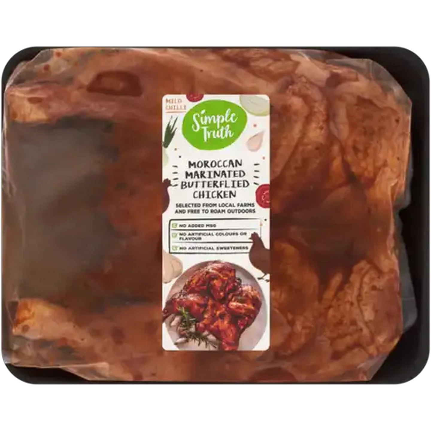 Image of Simple Truth Fresh Moroccan Spatchcock Chicken Per kg