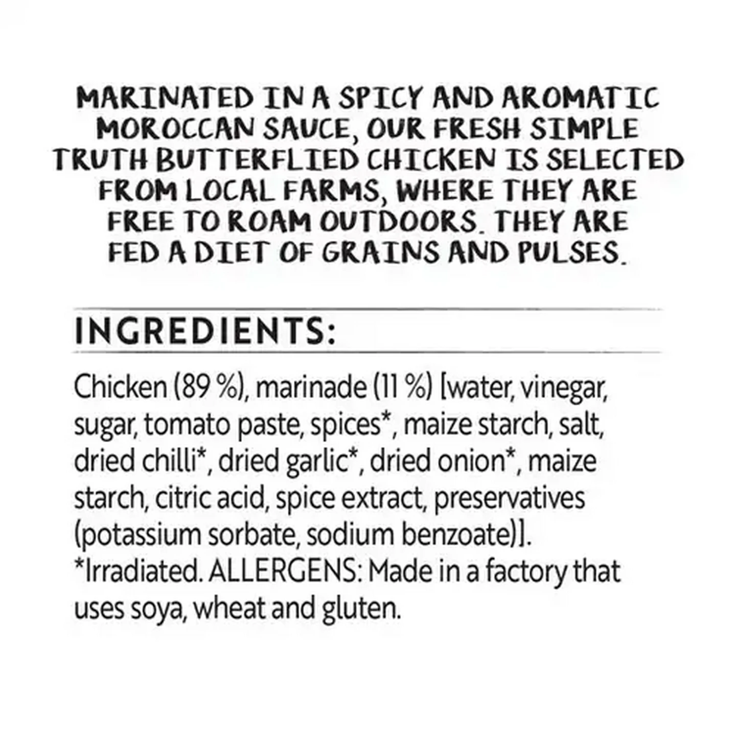 Image of Simple Truth Fresh Moroccan Spatchcock Chicken Per kg