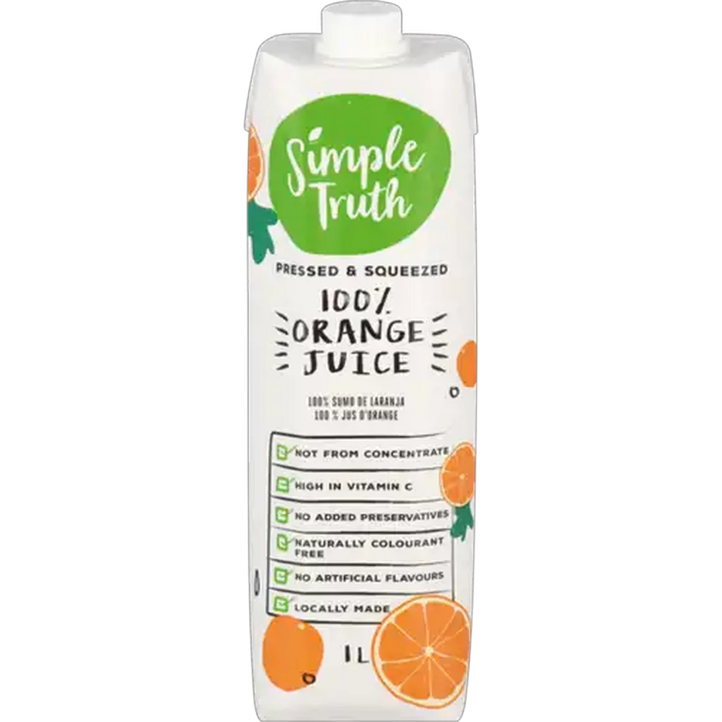 Image of Simple Truth 100% Orange Juice 1L