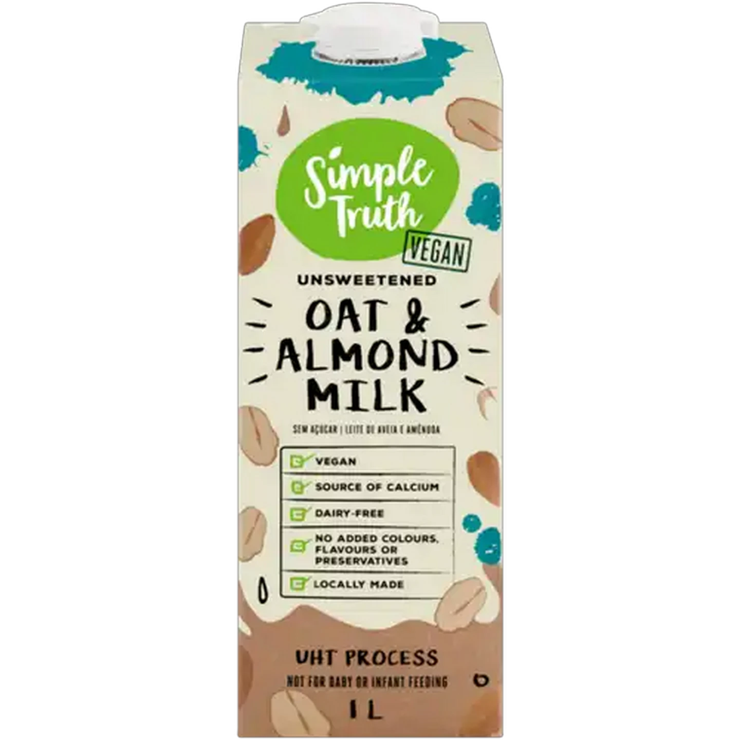 Image of Simple Truth Unsweetened Oat & Almond Milk 1L