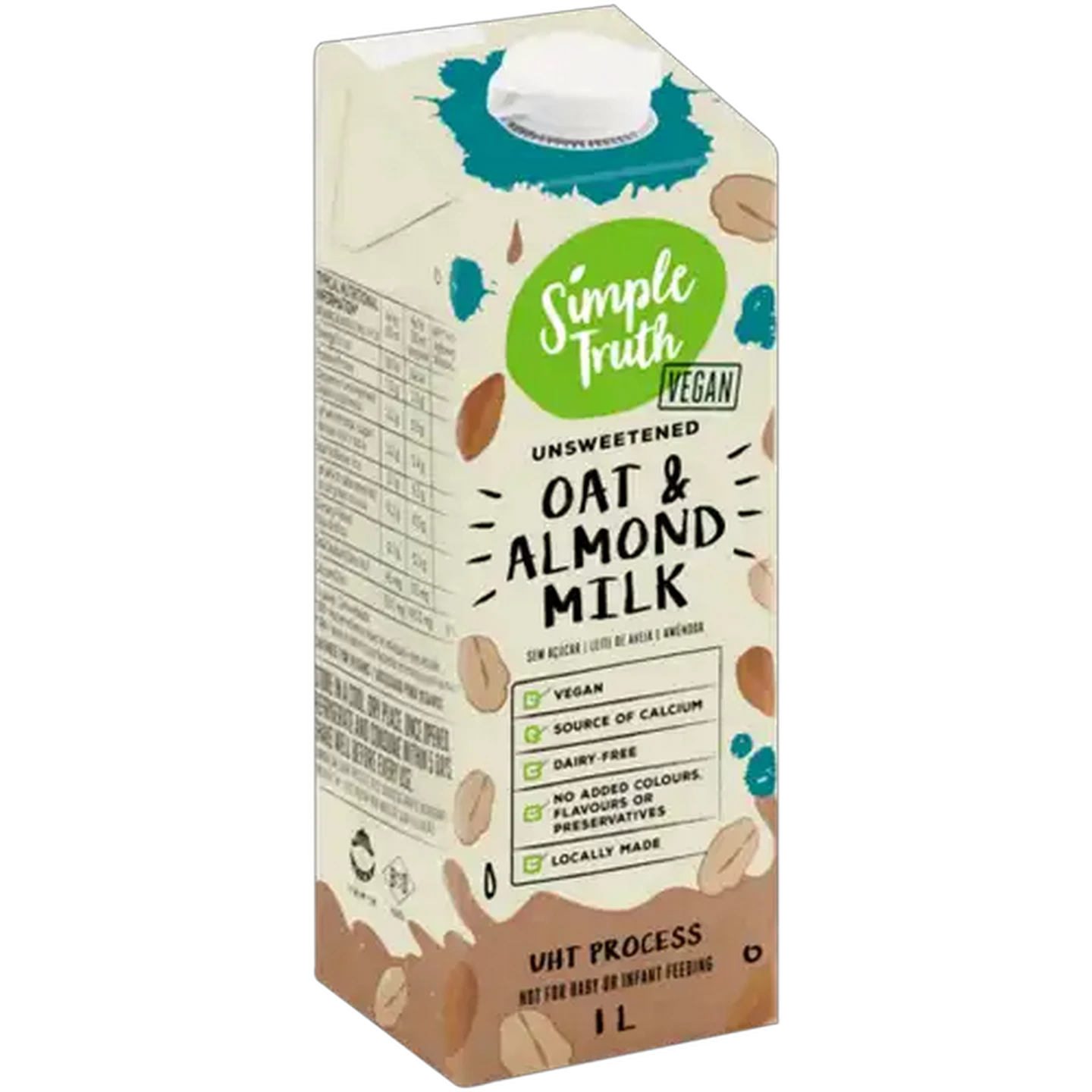 Image of Simple Truth Unsweetened Oat & Almond Milk 1L